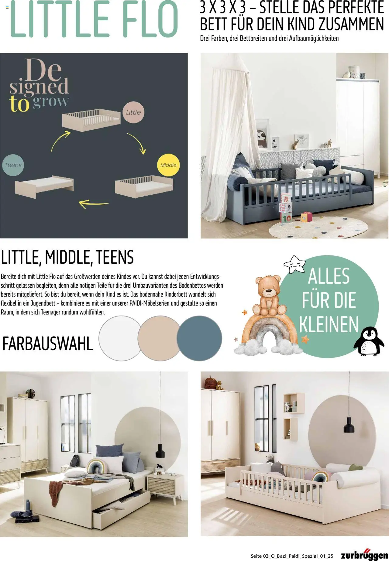 Zurbrüggen Babyzimmer Paidi Spezial - gültig ab dem 03.07.2025 | Seite: 3 | Produkte: Bett