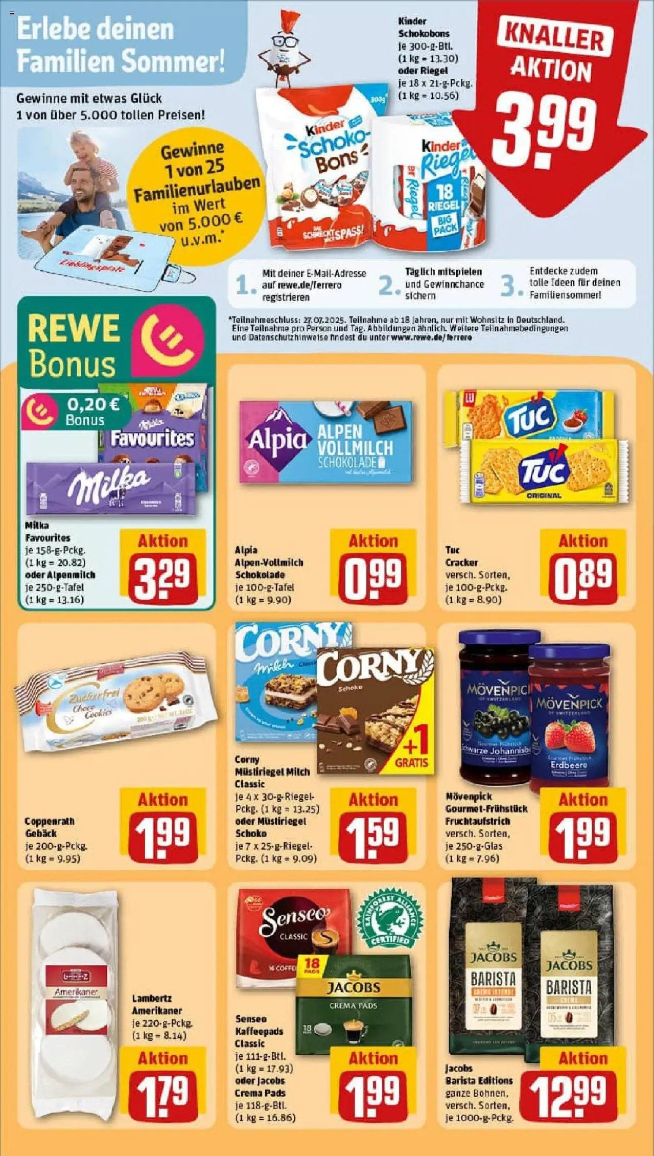 Rewe prospekt Duisburg / Bergheim	 - gültig ab dem 22.06.2025 | Seite: 21 | Produkte: Kaffeepads, Schokolade, Milka, Senseo kaffeepads