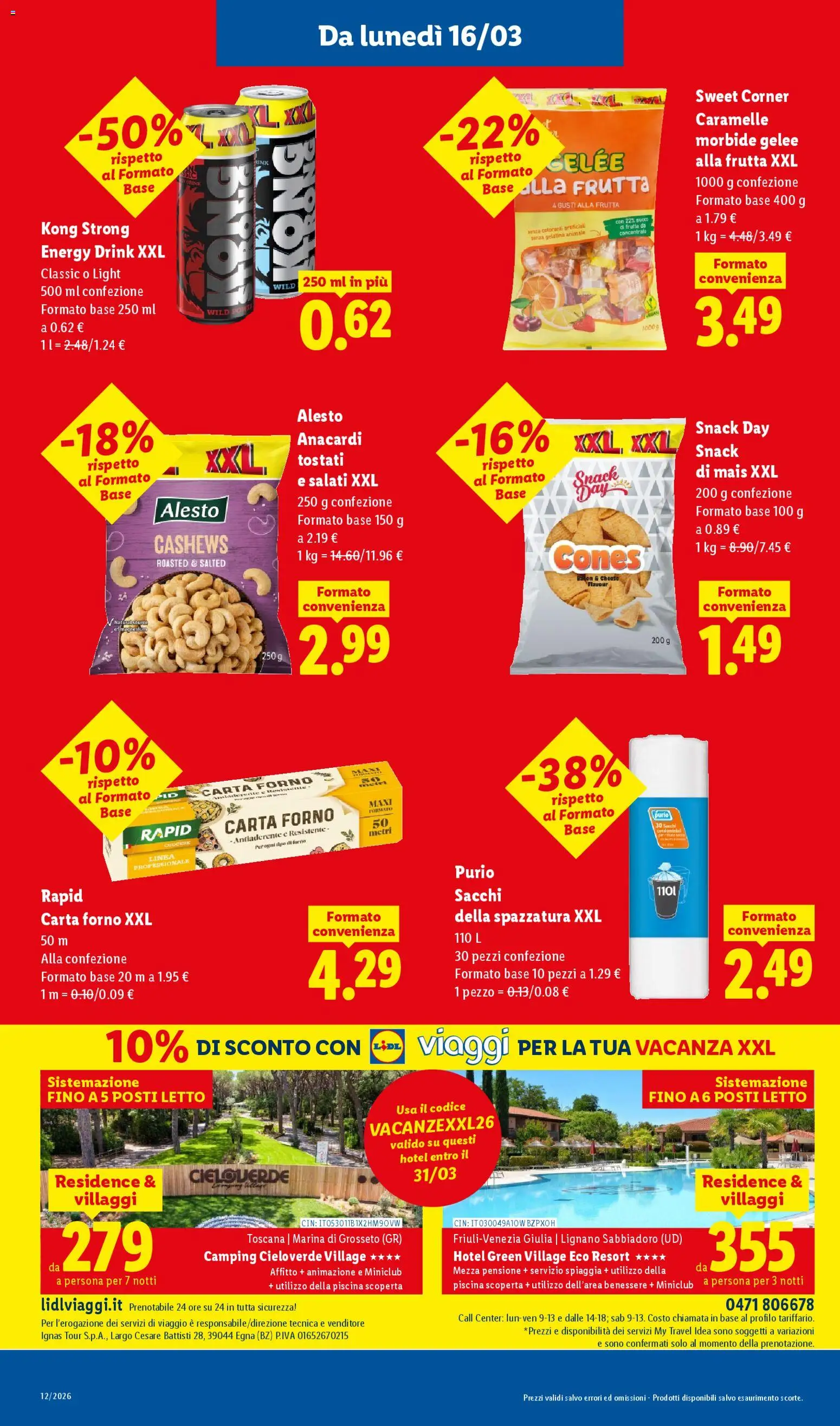 Volantino Lidl del 16.03.2026 | Pagina: 5 | Prodotti: Mais, Forno, Carta forno, Letto