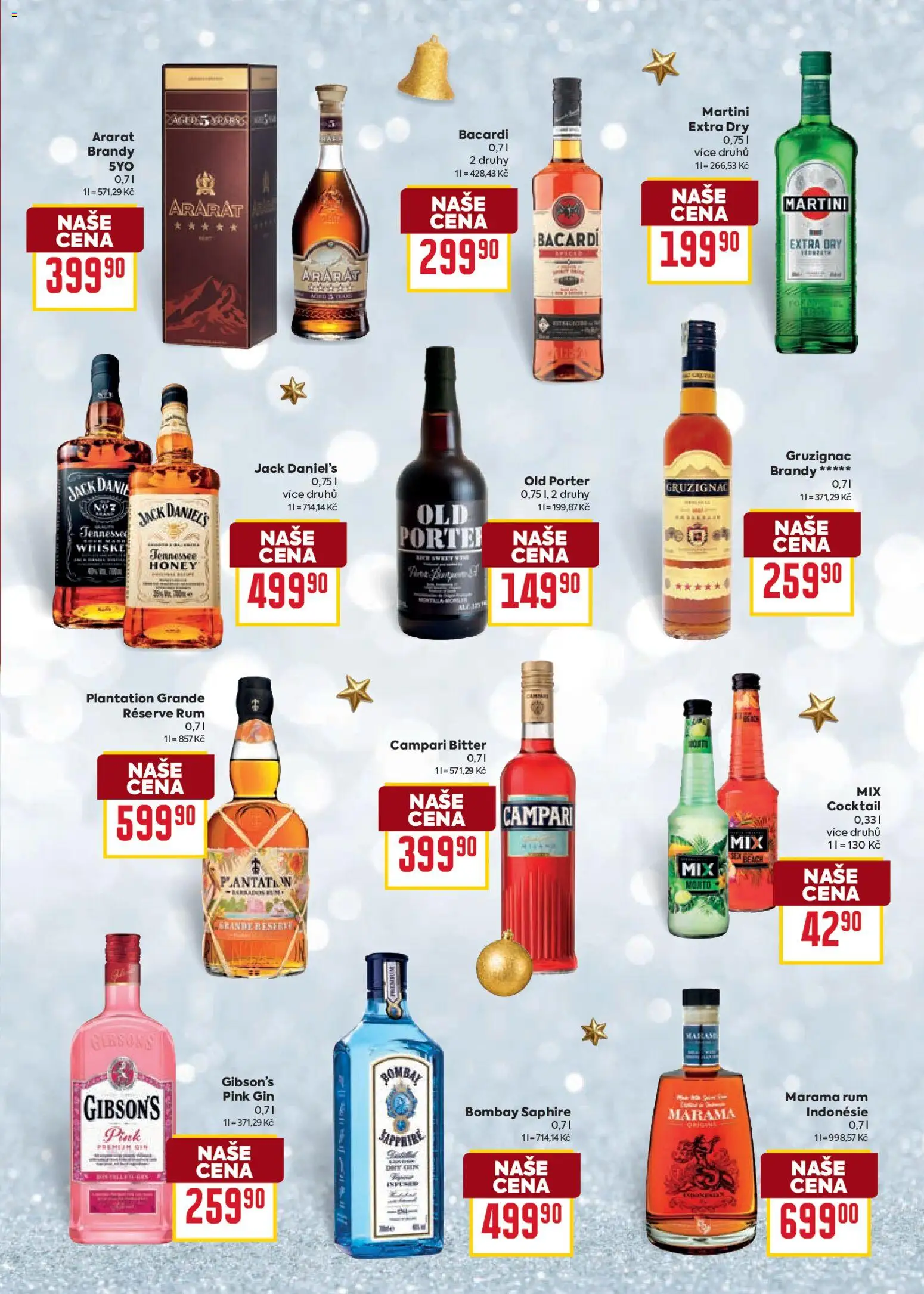 Billa leták - Delikatesy od 03.12.2025 | Strana: 29 | Produkty: Rum, Martini, Campari, Brandy