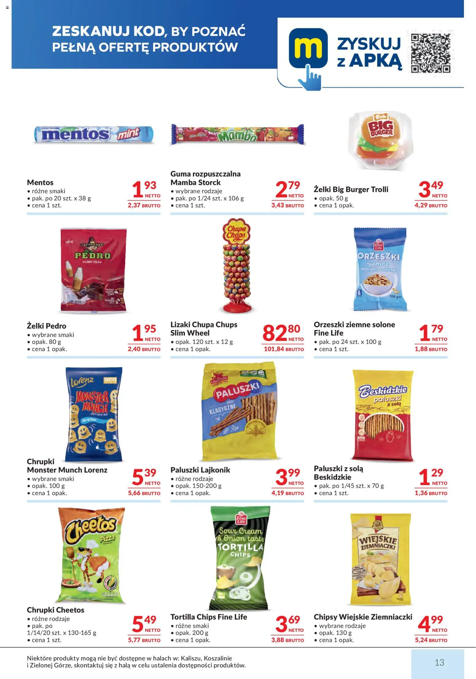 Makro gazetka od 07.04.2026 | Strona: 13 | Produkty: Chrupki, Orzeszki ziemne, Lizaki, Lizaki chupa chups