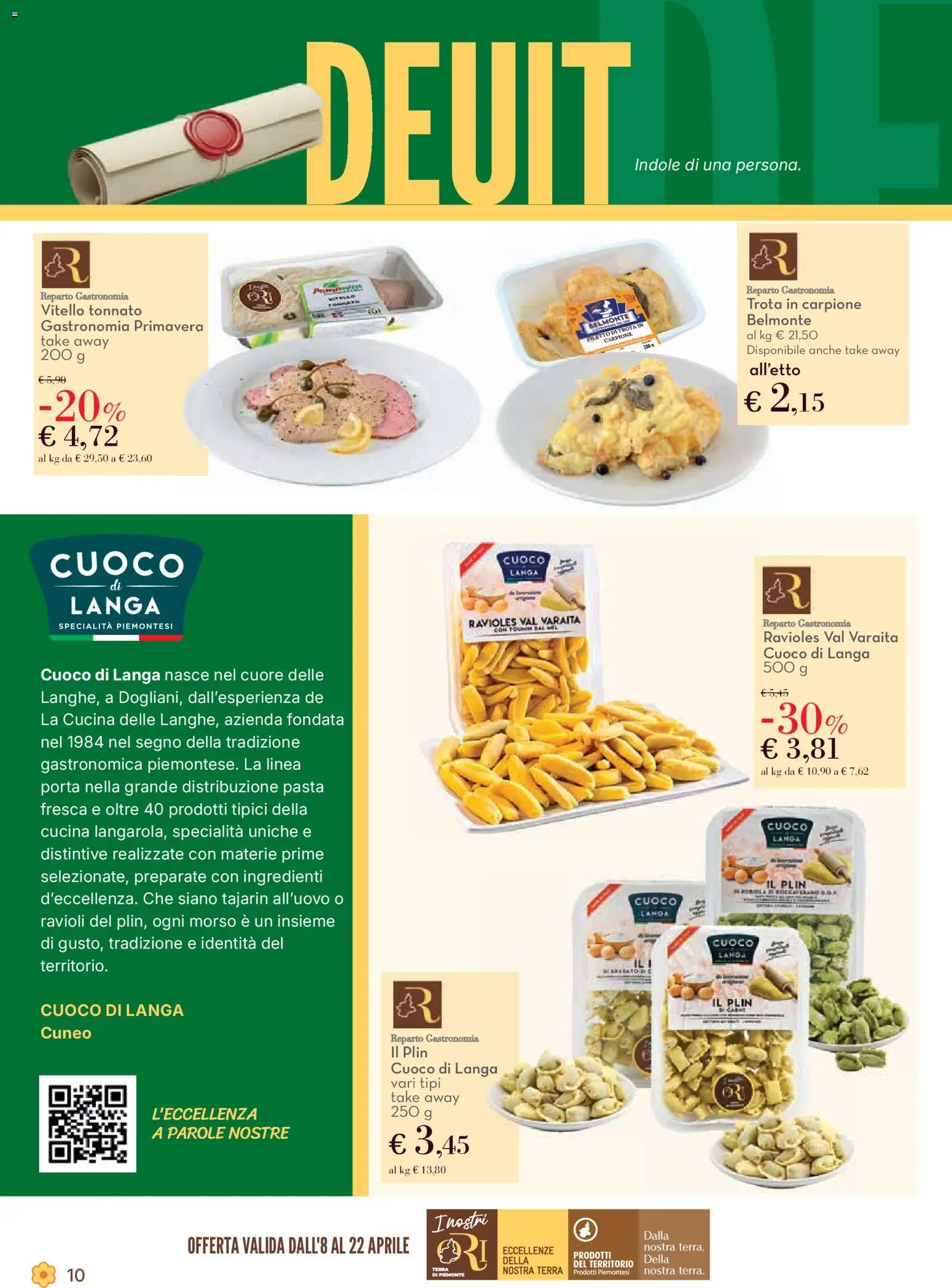 Volantino Conad del 08.04.2026 | Pagina: 10 | Prodotti: Trota, Pasta, Vitello, Ravioli