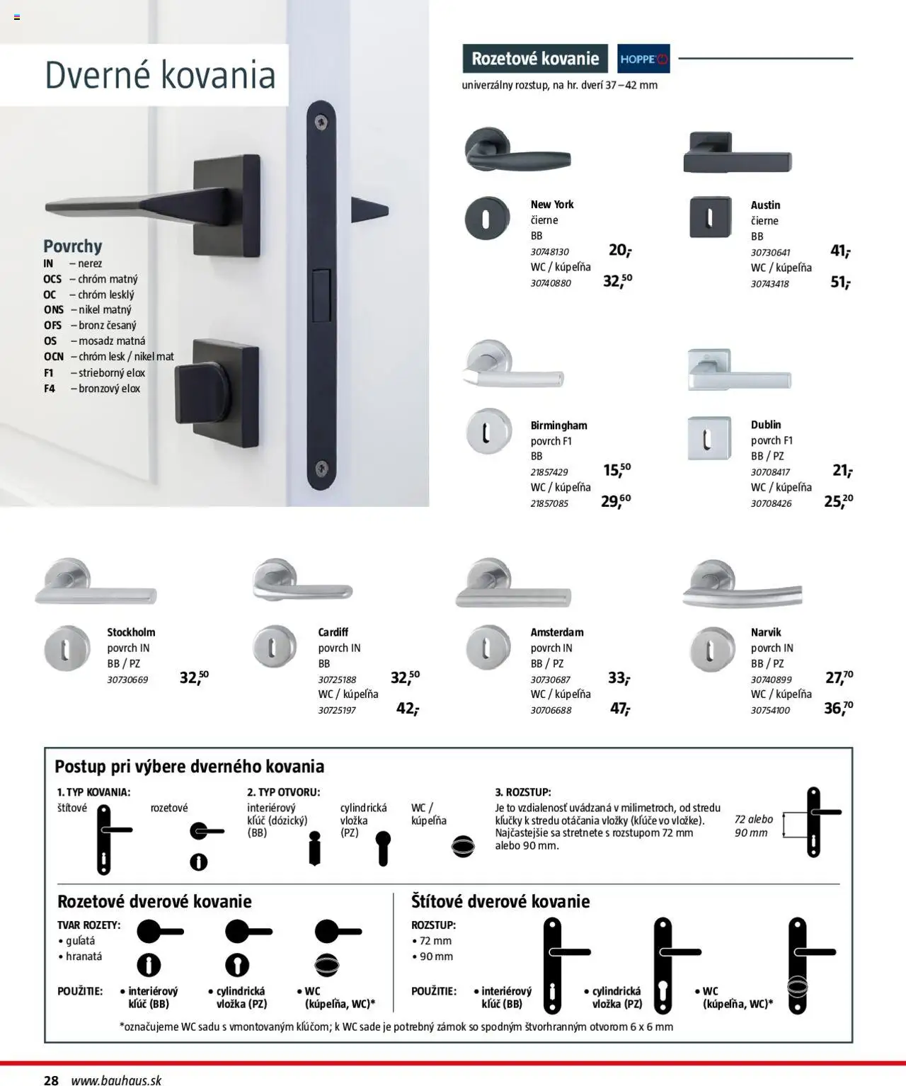 Nové Bauhaus akcie – leták je platný od 08.09.2025 | Strana: 28 | Produkty: Kúpelňa, Kovanie