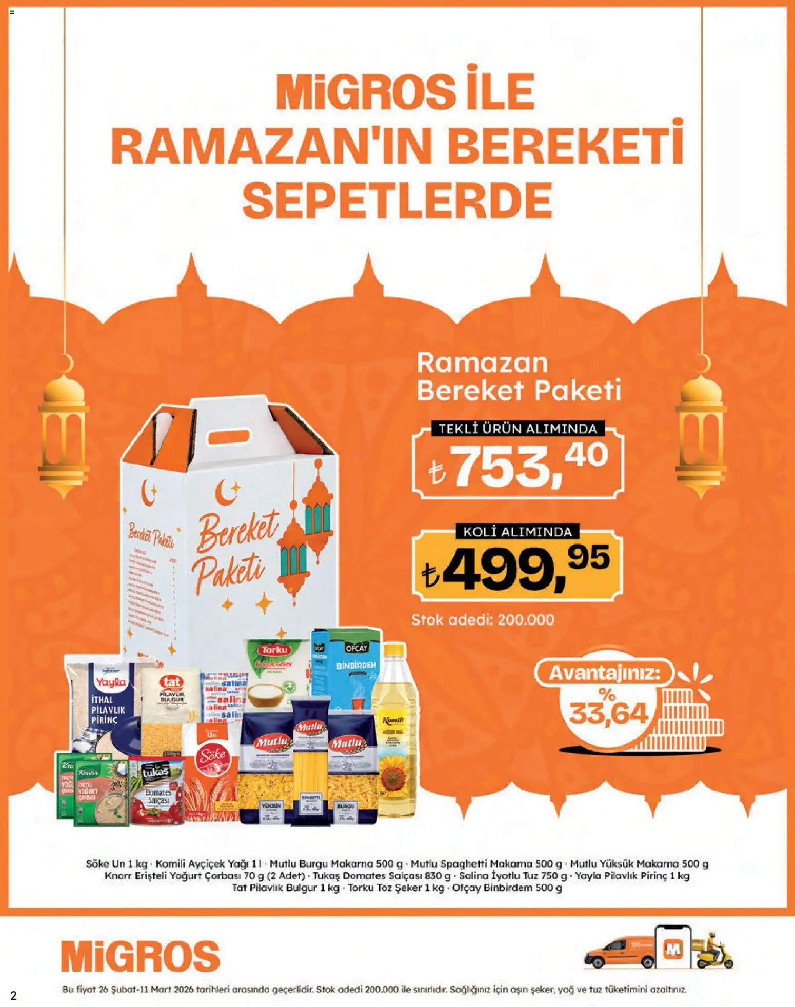 Migros Katalog - Migros Jet Dijital - 26.02.2026 tarihinden itibaren geçerlidir | Sayfa: 2 | Ürünler: Domates, Şeker, Makarna, Toz şeker