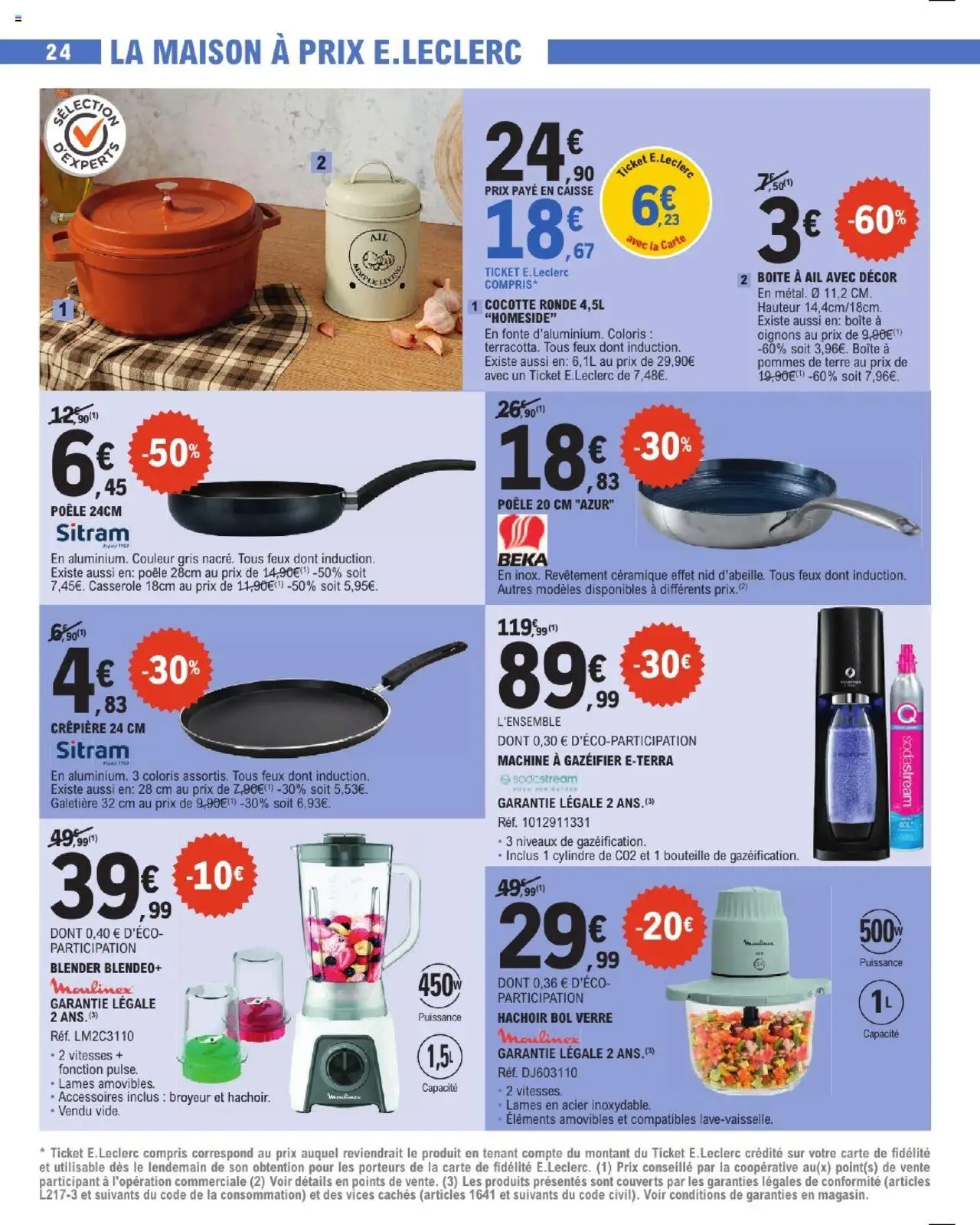 {H1} | Page: 24 | Produits: Broyeur, Bol, Crêpière, Sodastream