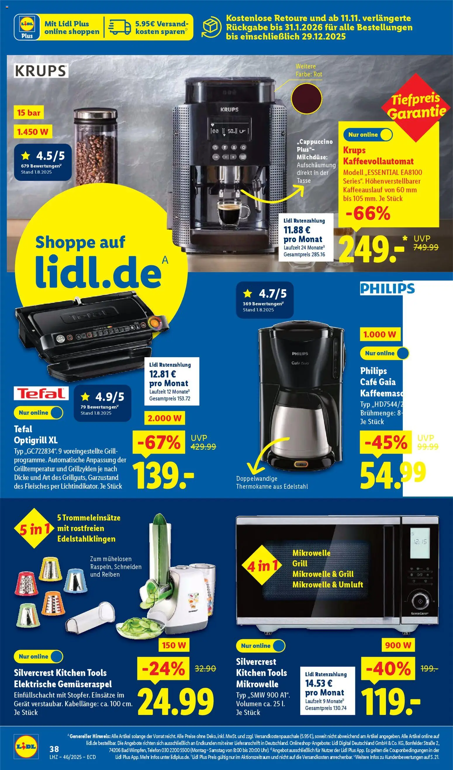 Lidl - Prospekt – gültig ab 10.11.2025 | Seite: 56 | Produkte: Philips, Krups, Mikrowelle, Bad