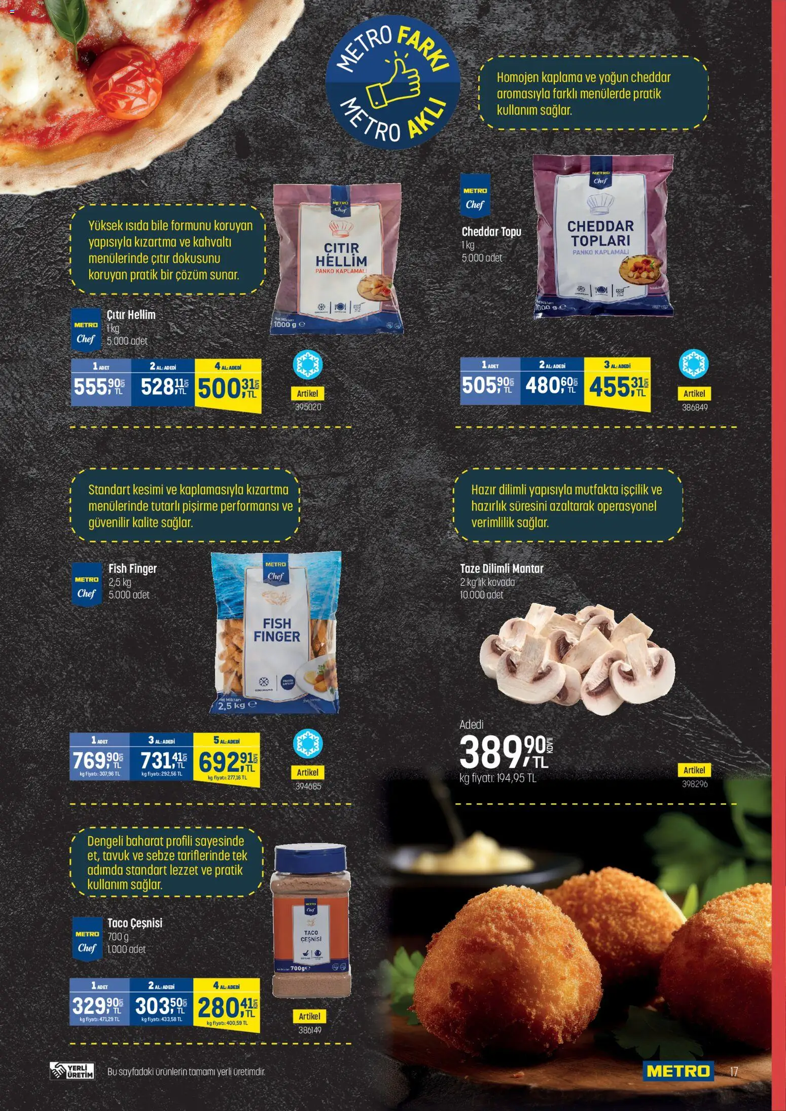 Metro - Fast Food Kataloğu - 08.04.2026 tarihinden itibaren geçerlidir | Sayfa: 17 | Ürünler: Baharat, Sebze, Mantar
