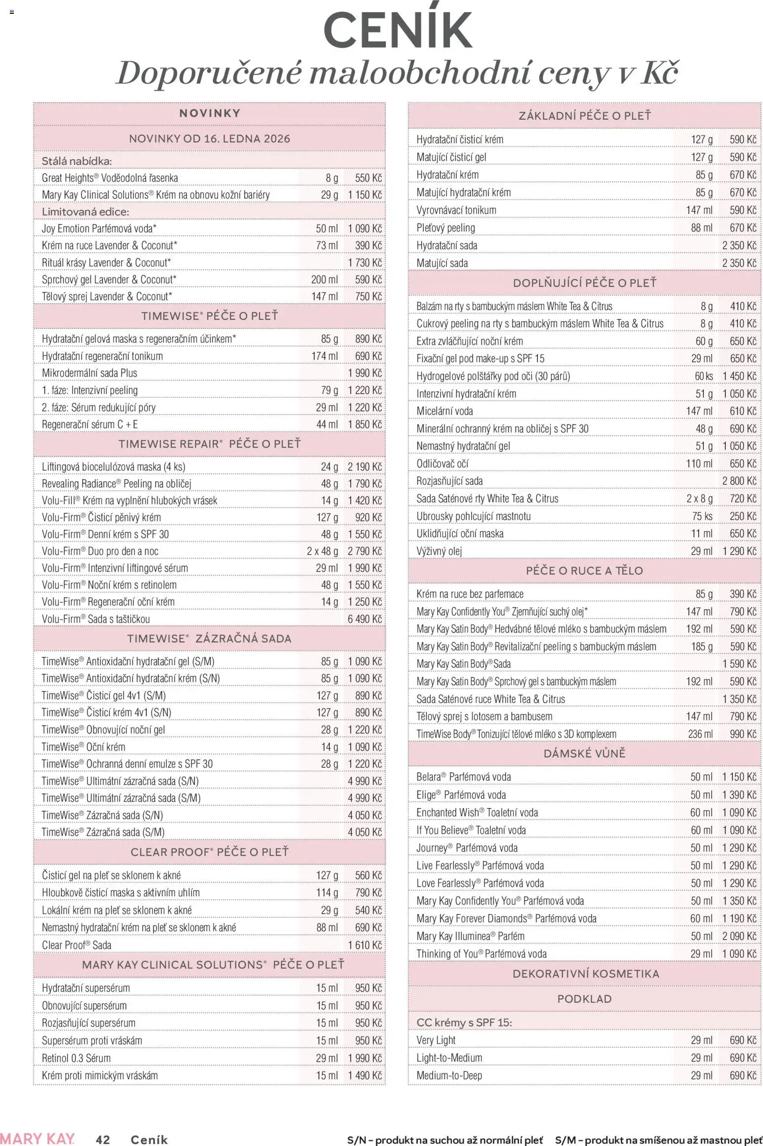 Mary Kay kniha o kráse od 01.01.2026 | Strana: 42 | Produkty: Balzám na rty, Ubrousky, Toaletní voda, Řasenka