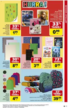 Carrefour Gazetka - Łap okazje od czwartku od 31.07.2025 | Strona: 13 | Produkty: Plecak, Zeszyt, Artykuły szkolne