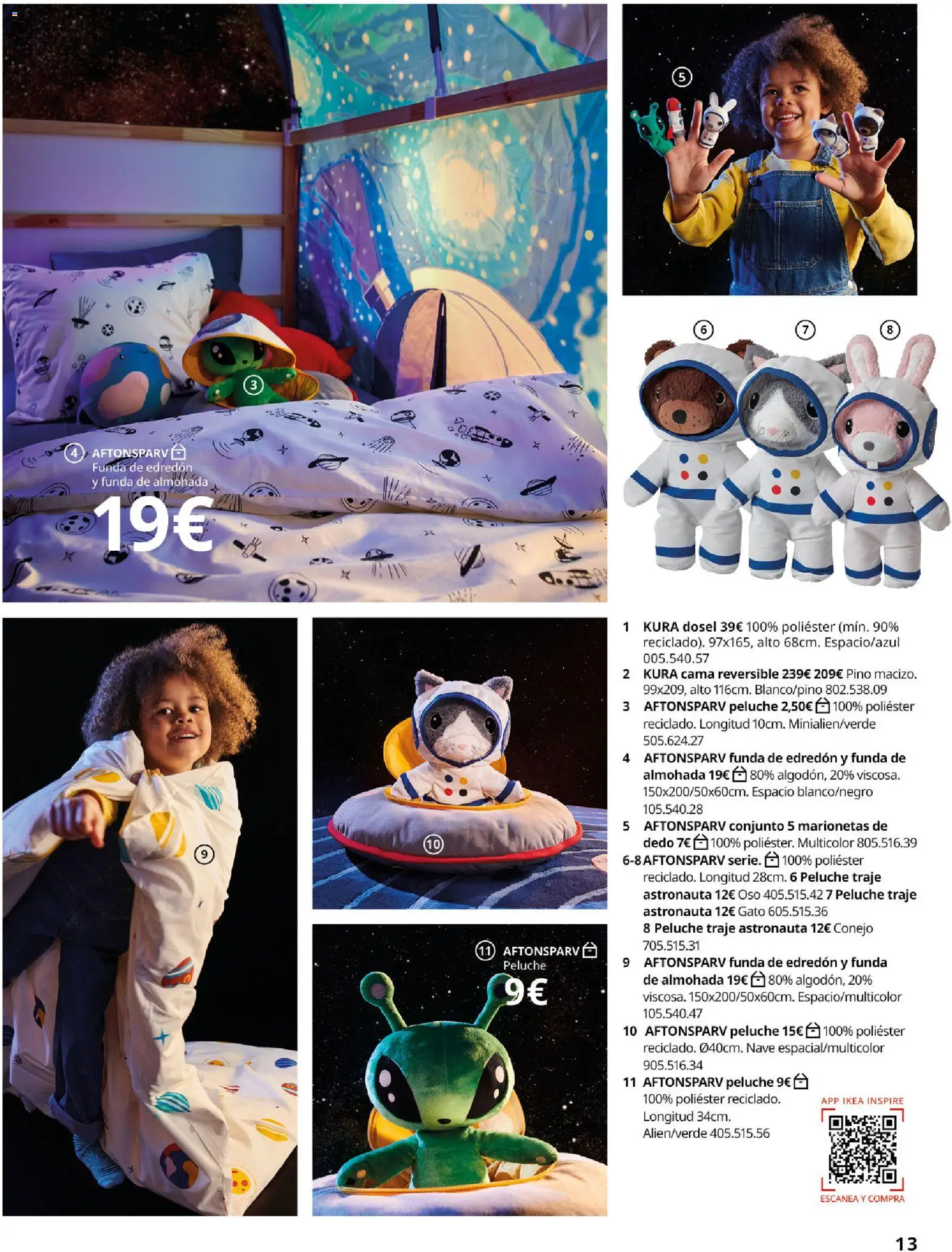 Catálogo IKEA Juguetes │ válido desde el 02.12.2025 | Página: 13 | Productos: Traje, Funda, Cama, Almohada