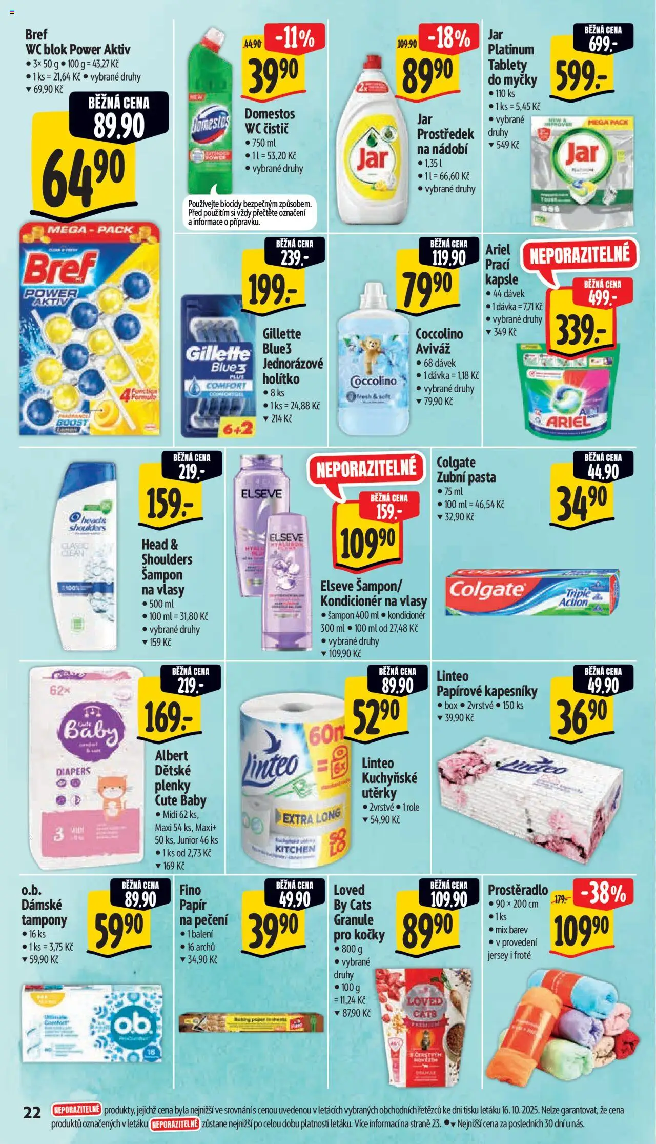 Albert leták - Supermarket od 22.10.2025 | Strana: 32 | Produkty: Box, Prostěradlo, Wc čistič, Plenky