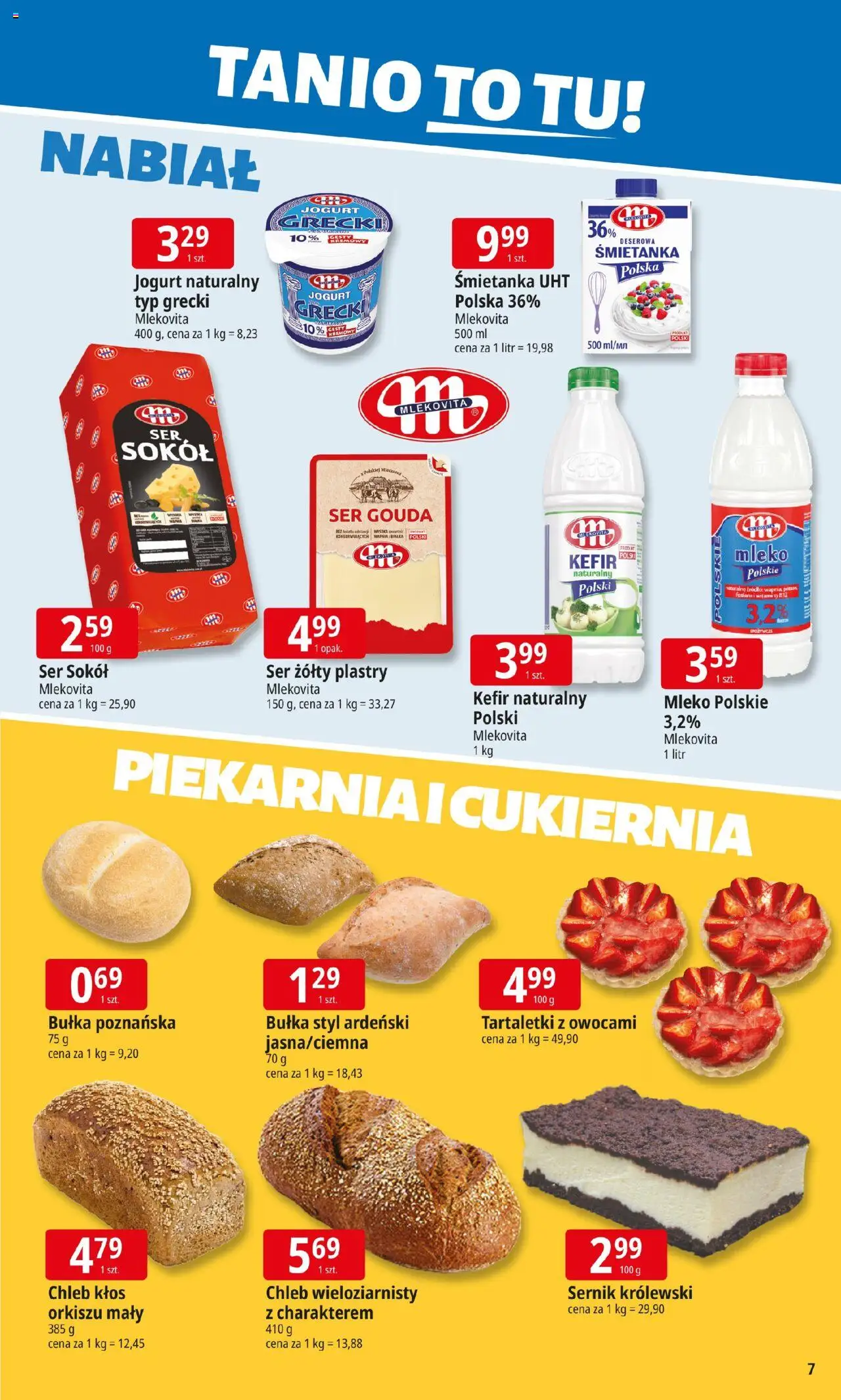 E.Leclerc Gazetka - Zamość od 08.09.2025 | Strona: 7 | Produkty: Ser żółty, Jogurt grecki, Kefir, Piekarnia
