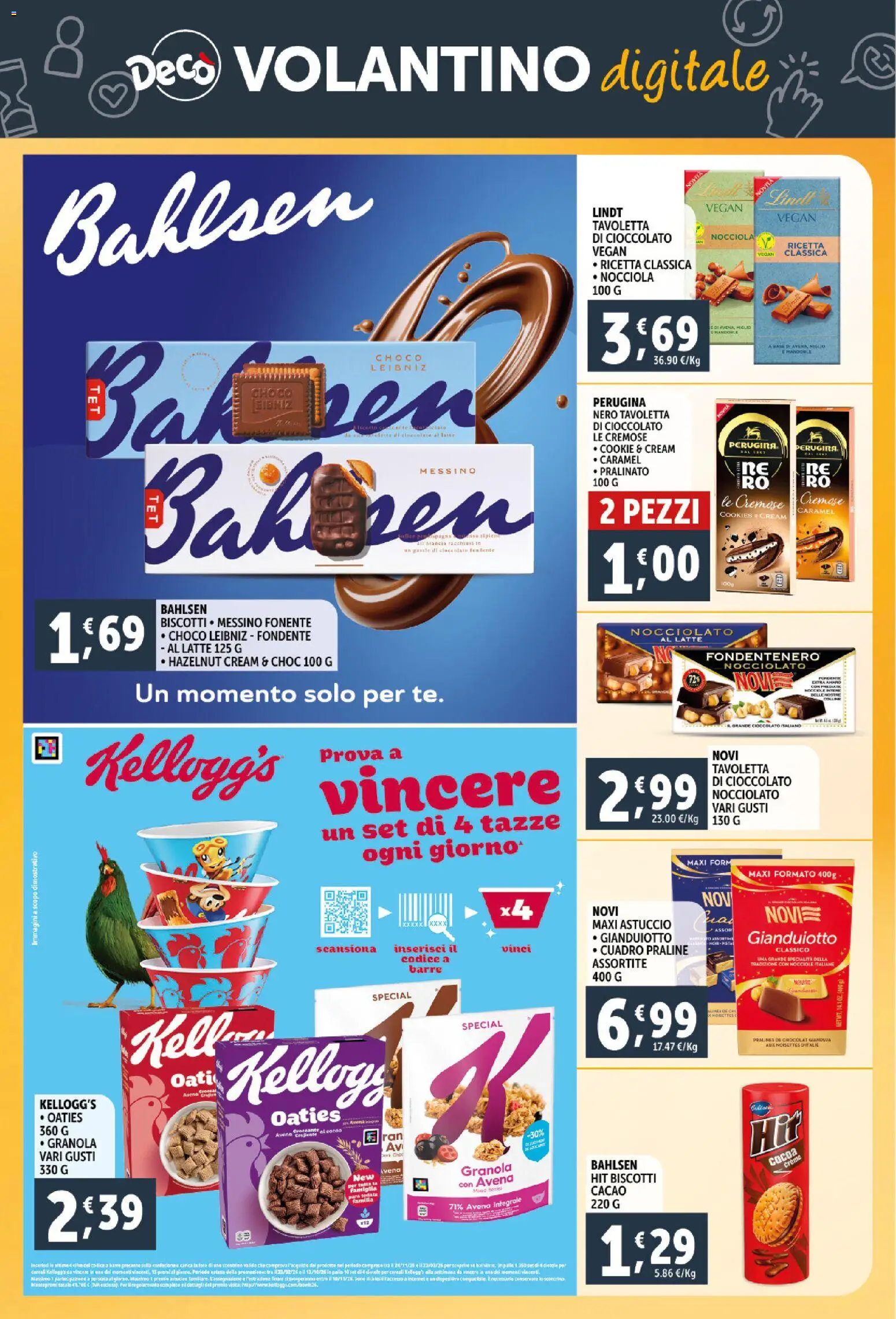 Volantino Decò del 06.03.2026 | Pagina: 26 | Prodotti: Cioccolato, Cereali, Biscotti, Latte