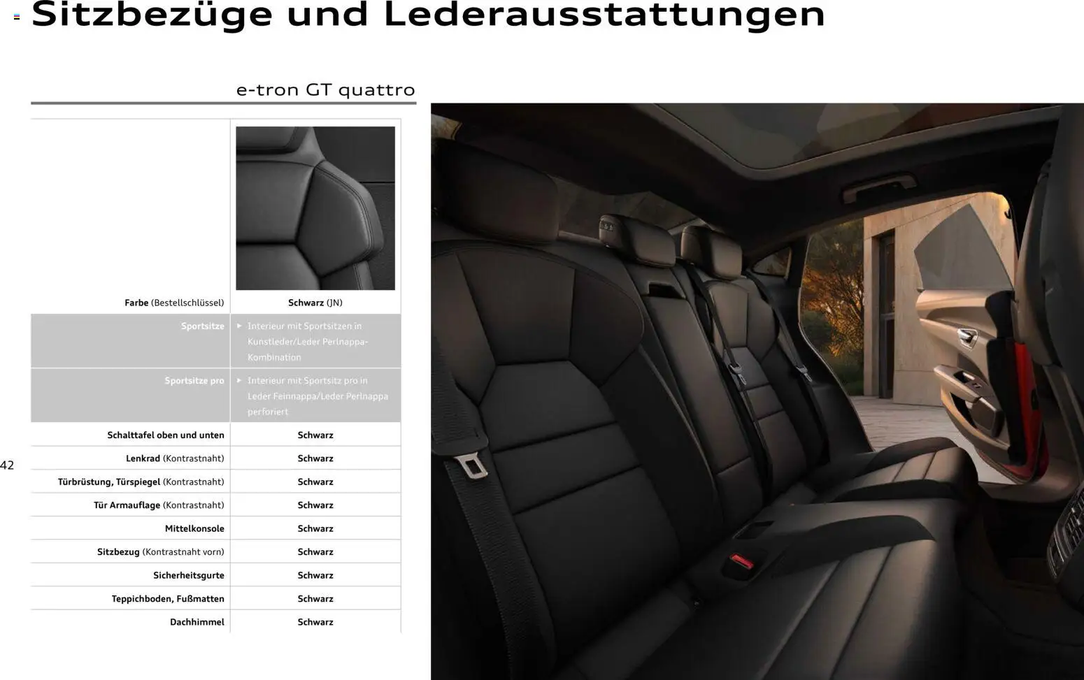 Audi e-tron GT – gültig ab 28.10.2025 | Seite: 42 | Produkte: Tür