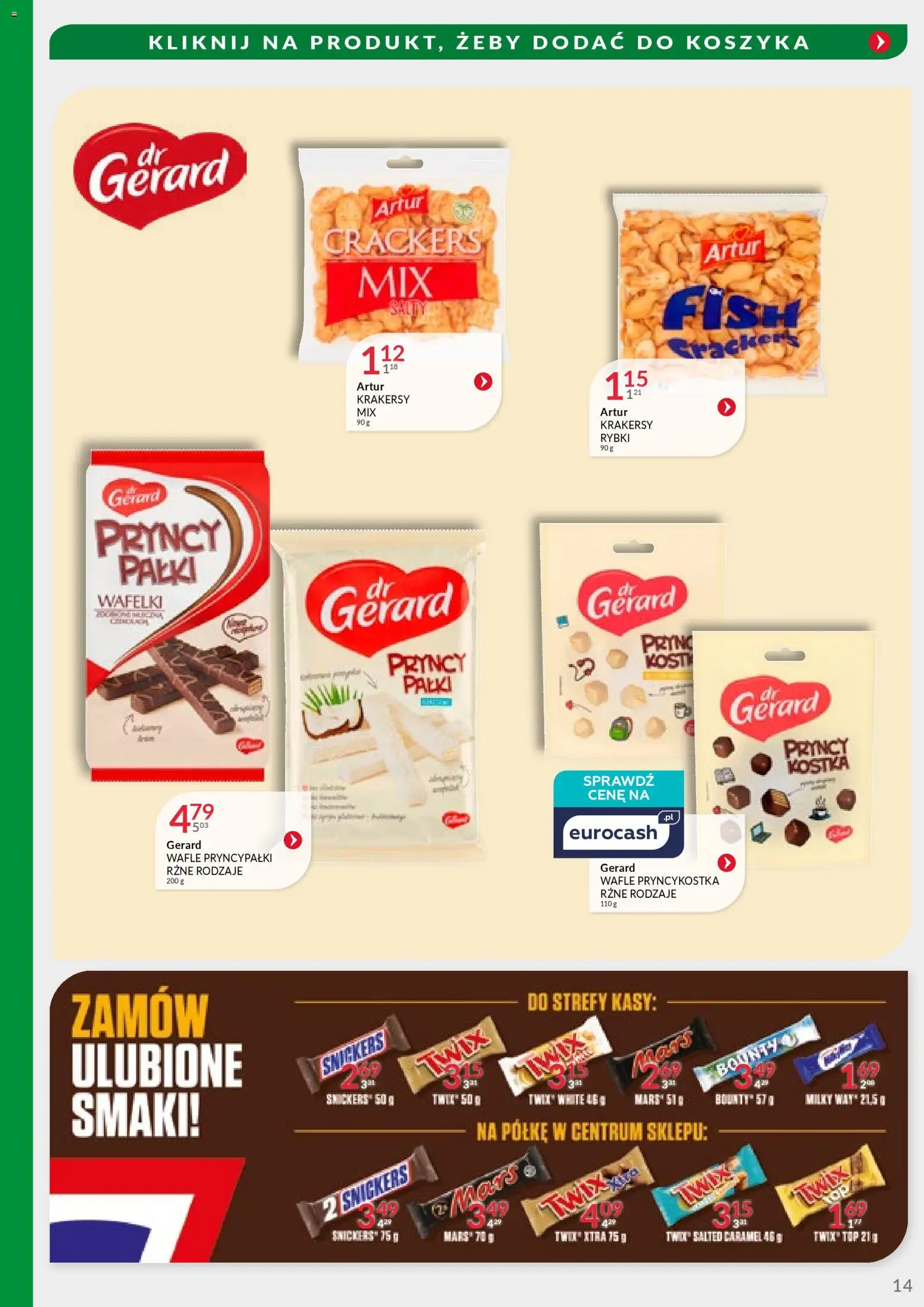 Eurocash Gazetka - Handlowa MR Południowy-Wschód od 22.12.2025 | Strona: 14 | Produkty: Top, Wafle, Krakersy, Wafelki