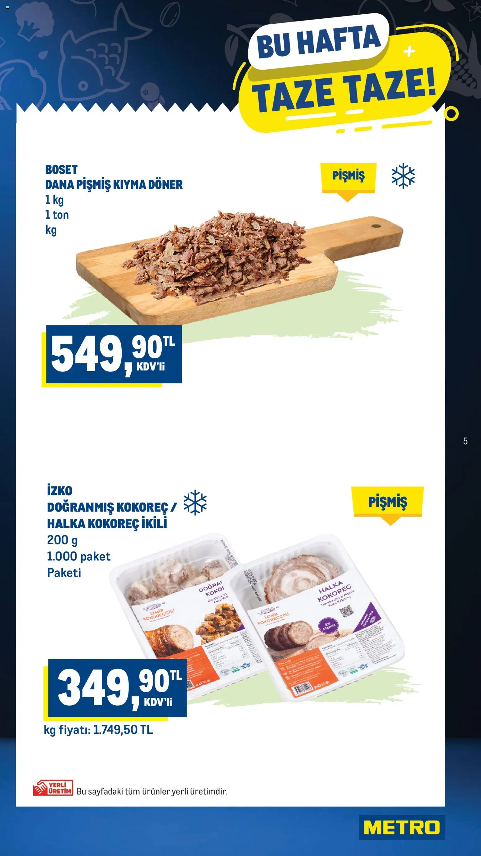 Metro Katalog - 07.01.2026 tarihinden itibaren geçerlidir | Sayfa: 5 | Ürünler: Döner, Kıyma