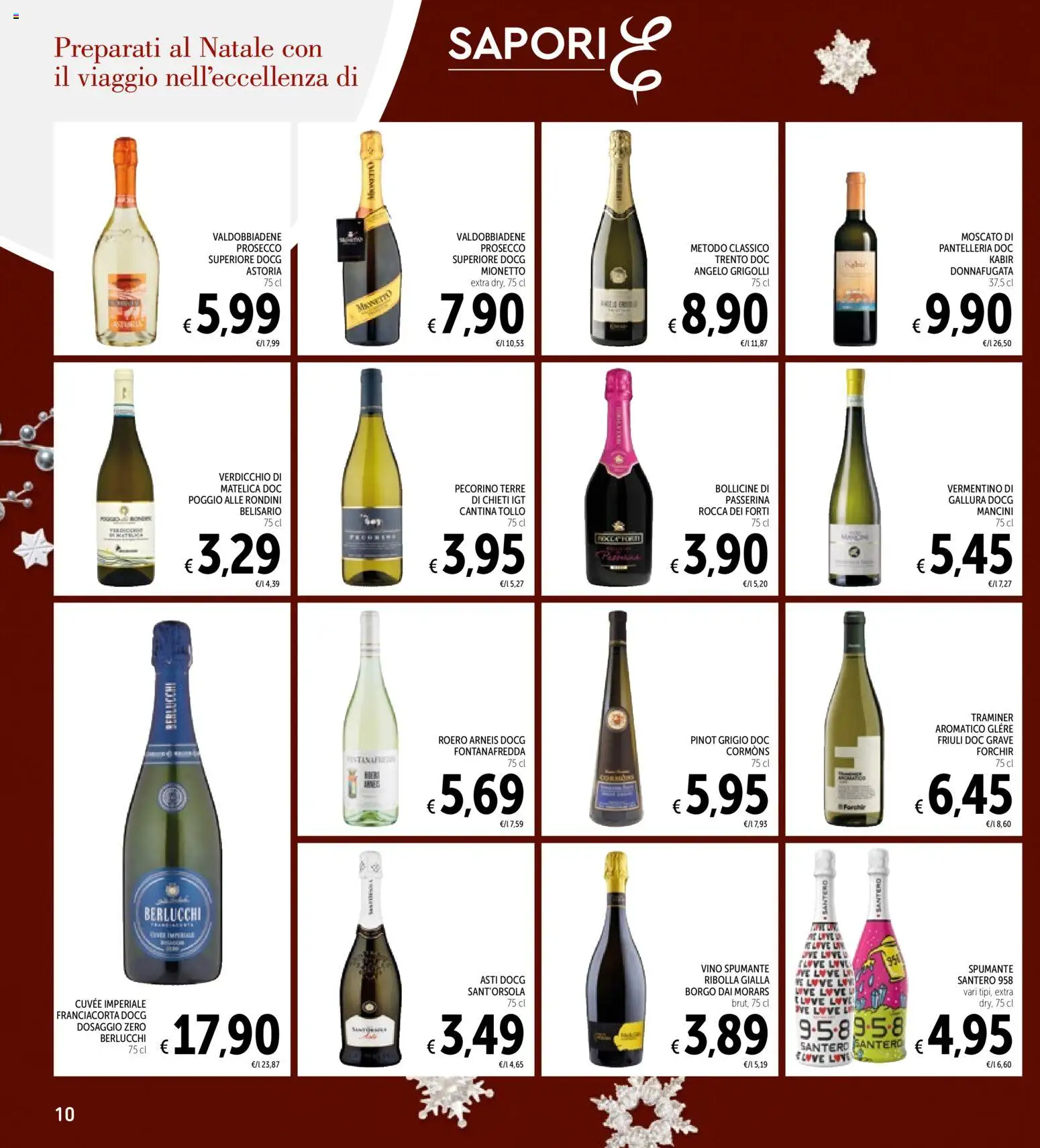 Volantino Spazio Conad del 05.12.2025 | Pagina: 10 | Prodotti: Prosecco, Vino, Spumante, Pecorino