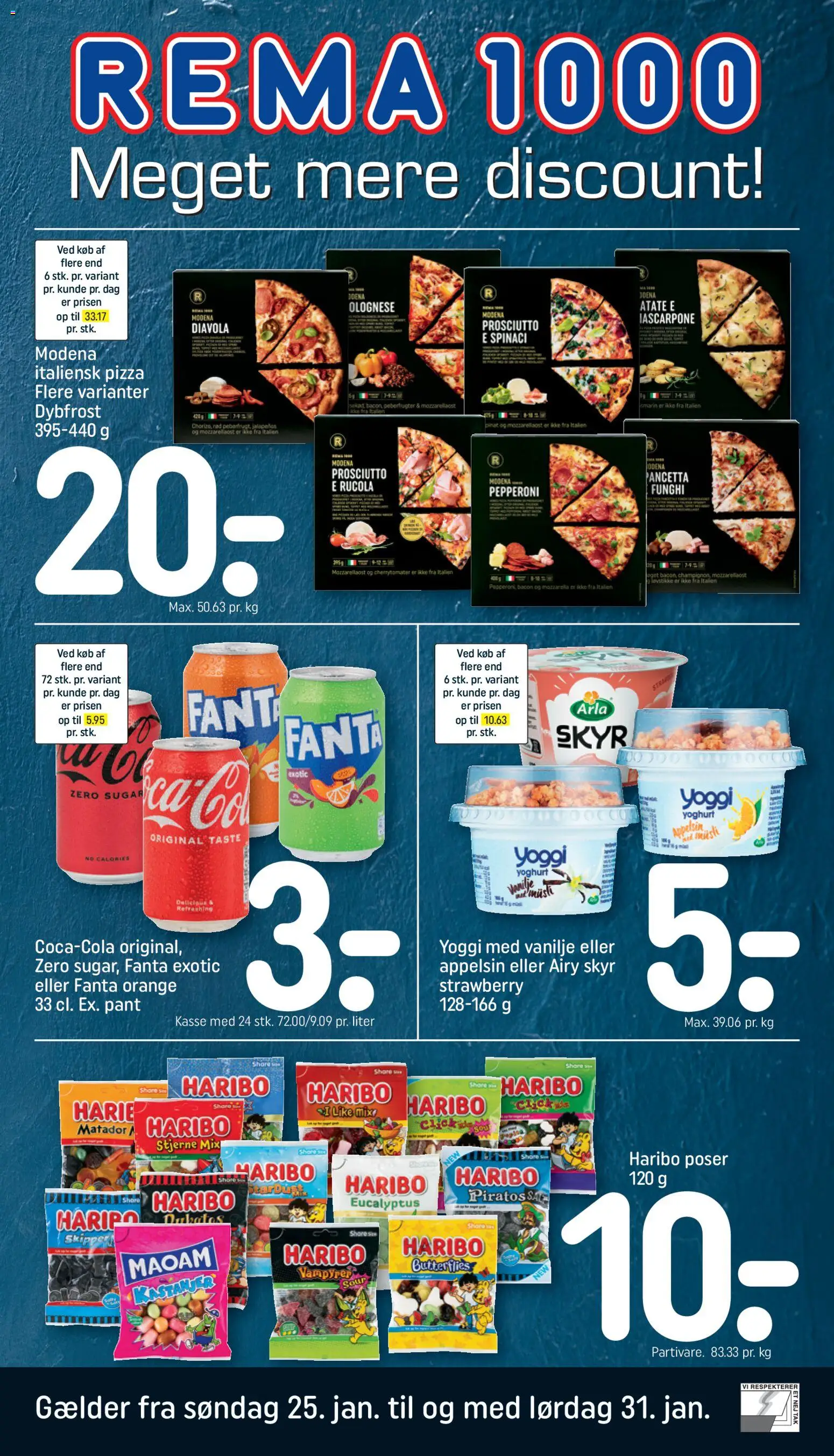 Rema 1000 tilbudsavis – gyldig fra 25.01.2026 | Side: 1 | Produkter: Champignon, Skyr, Cherrytomater, Vanilje