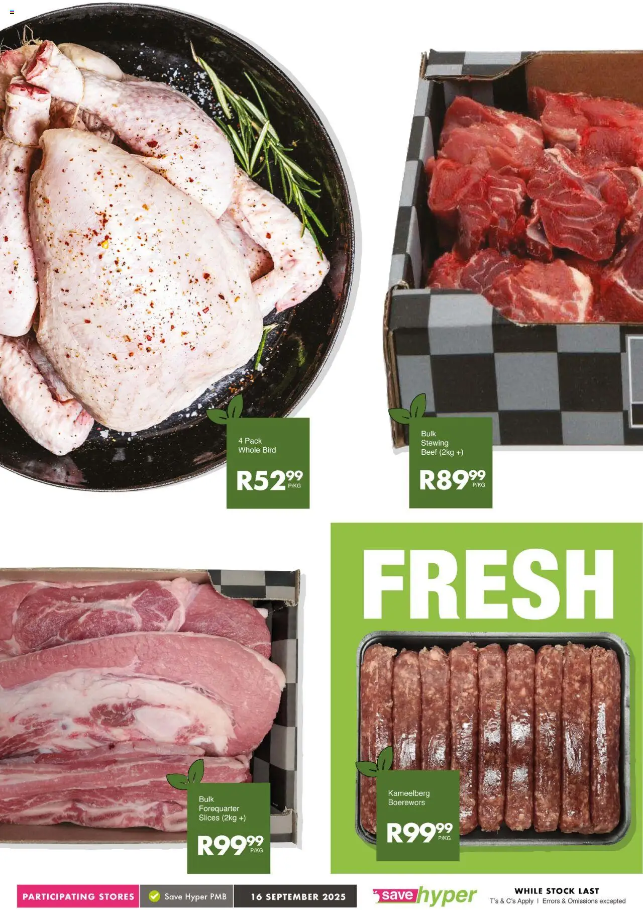 New Save catalogue – valid from 16.09.2025 | Page: 8 | Products: Boerewors, Beef, Stock