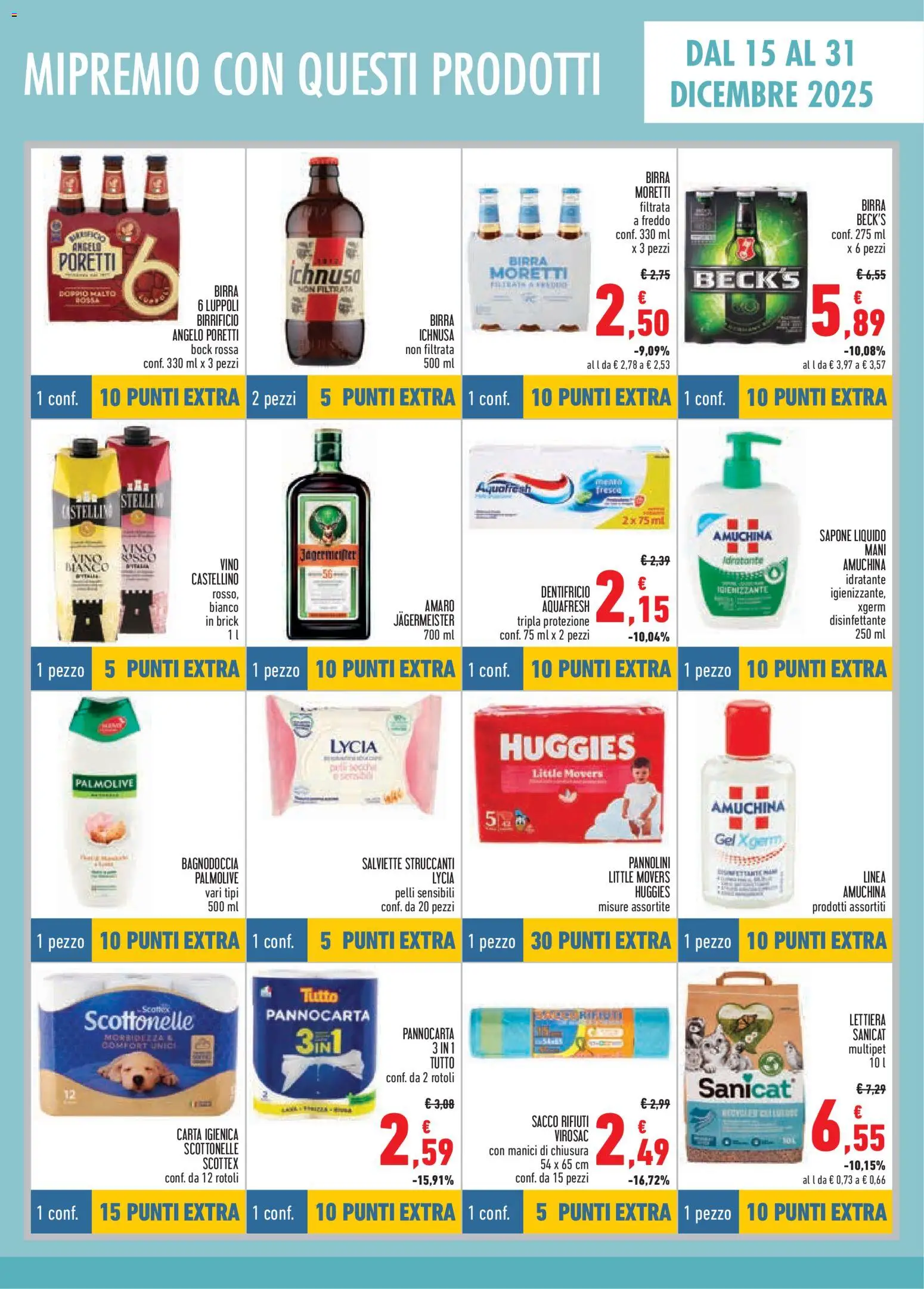 Volantino Conad del 04.12.2025 | Pagina: 11 | Prodotti: Pannolini, Dentifricio, Birra, Vino