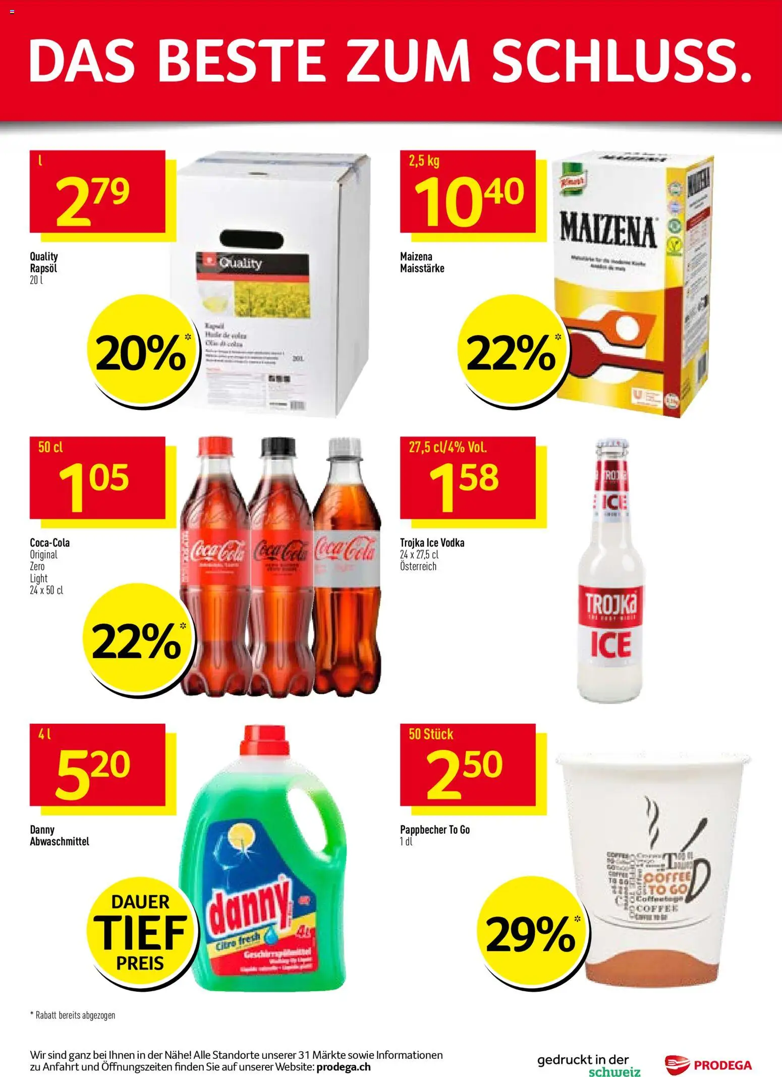Prodega Aktionen – gültig ab 16.02.2026 | Seite: 36 | Produkte: Coca Cola, Rapsöl