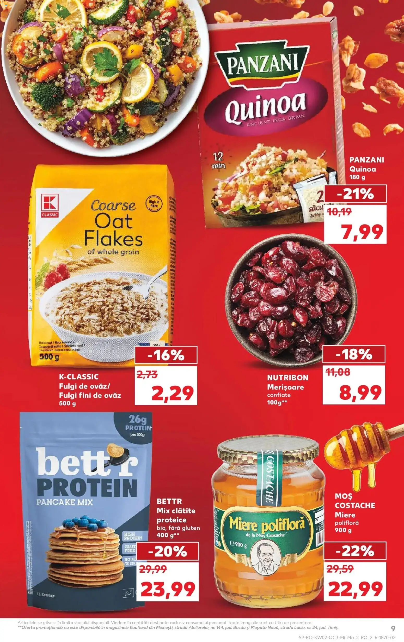 Noul catalog Kaufland – valabil de la 07.01.2026 | Pagină: 9 | Produse: Miere polifloră, Clătite, Fulgi, Çocuk sutyeni