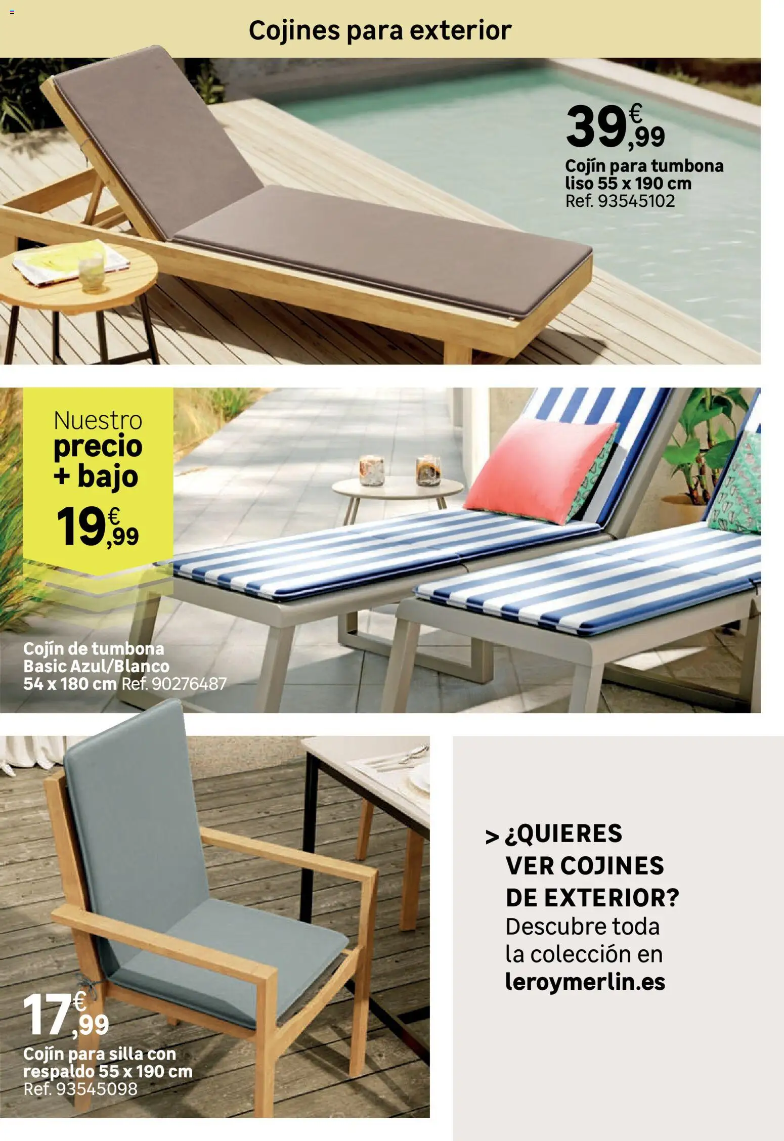 Leroy Merlin catálogo │ válido desde el 24.03.2026 | Página: 29 | Productos: Tumbona, Cojín, Silla