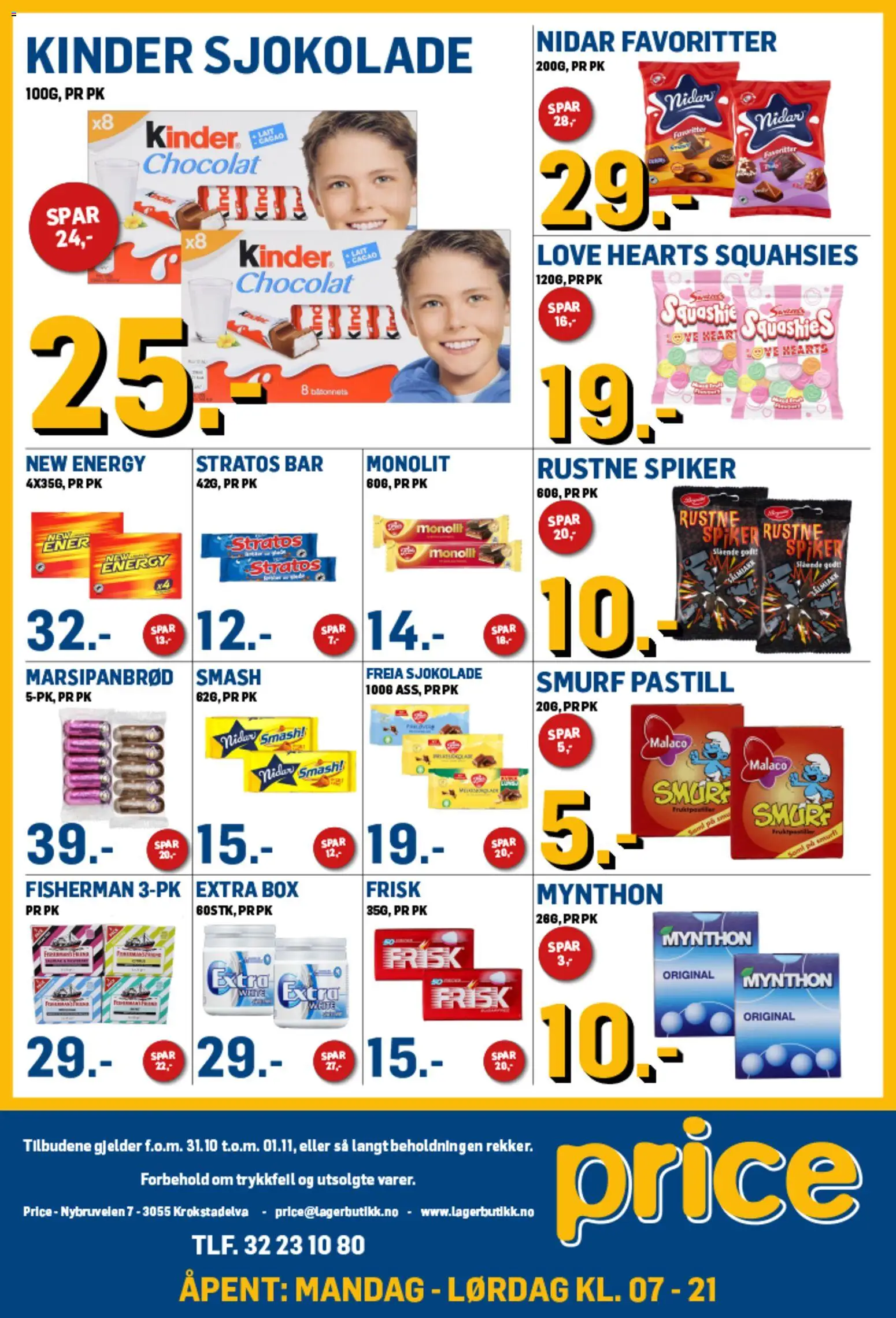 {H1} | Side: 4 | Produkter: Smør, Sjokolade, Salmiakk