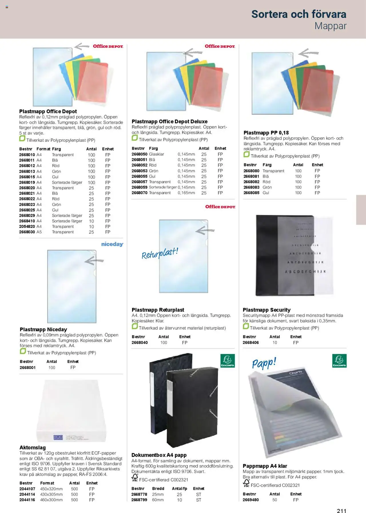 Office Depot reklamblad aktuell från 01.02.2025 | Sida: 213 | Produkter: Mapp