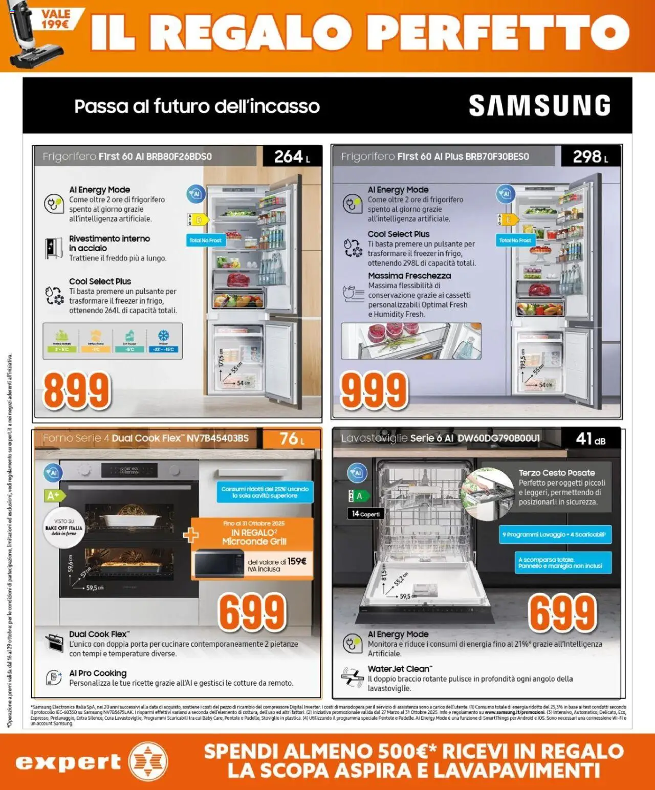 Volantino Expert del 16.10.2025 | Pagina: 8 | Prodotti: Microonde, Compressore, Forno, Samsung