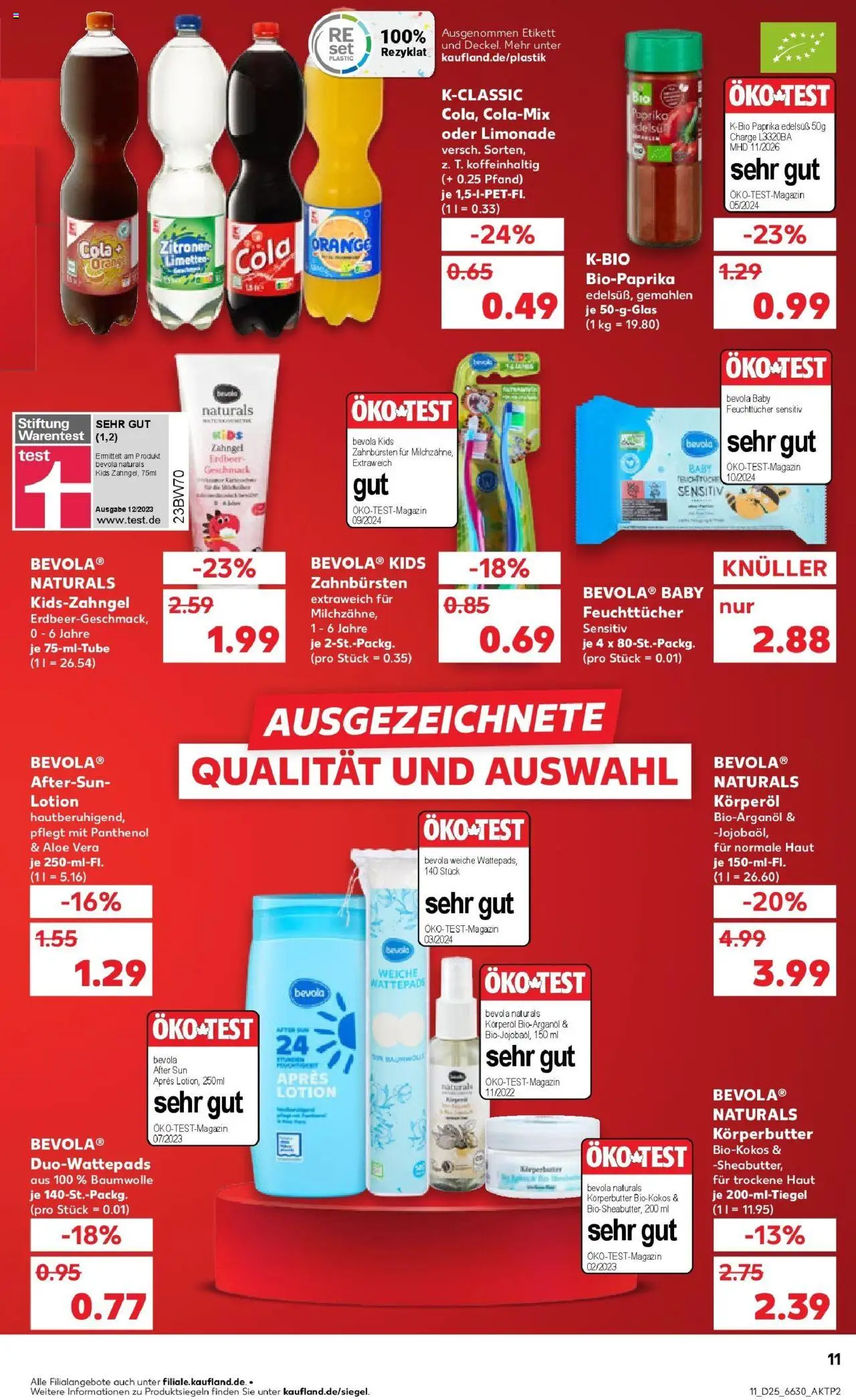 Kaufland prospekt Korbach	 - gültig ab dem 22.06.2025 | Seite: 24 | Produkte: Cola, Butter, Paprika, After Sun