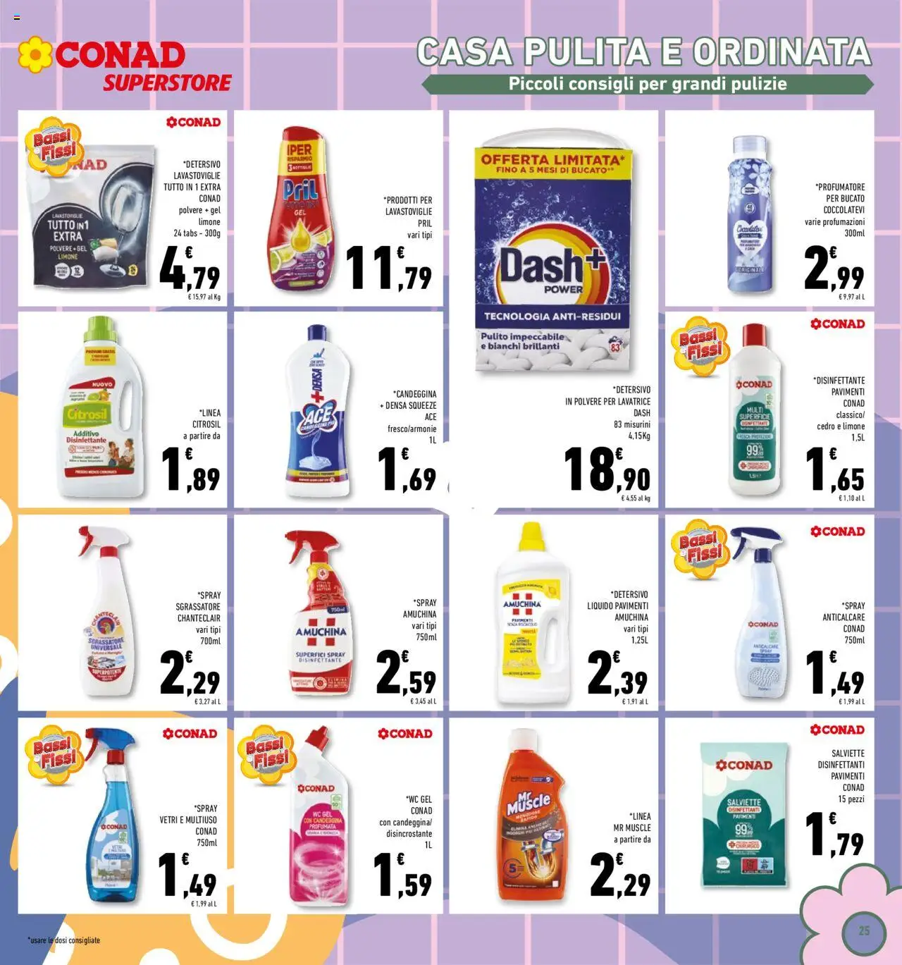 Volantino Conad del 27.08.2025 | Pagina: 25 | Prodotti: Anticalcare, Sgrassatore, Limone, Lavastoviglie