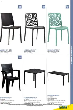 Metro Szezonális bútorok és kiegészítők - amely érvényes a következő dátumtól: 16.02.2026 | Oldal: 9 | Termékek: Bútor, Asztal, Szék