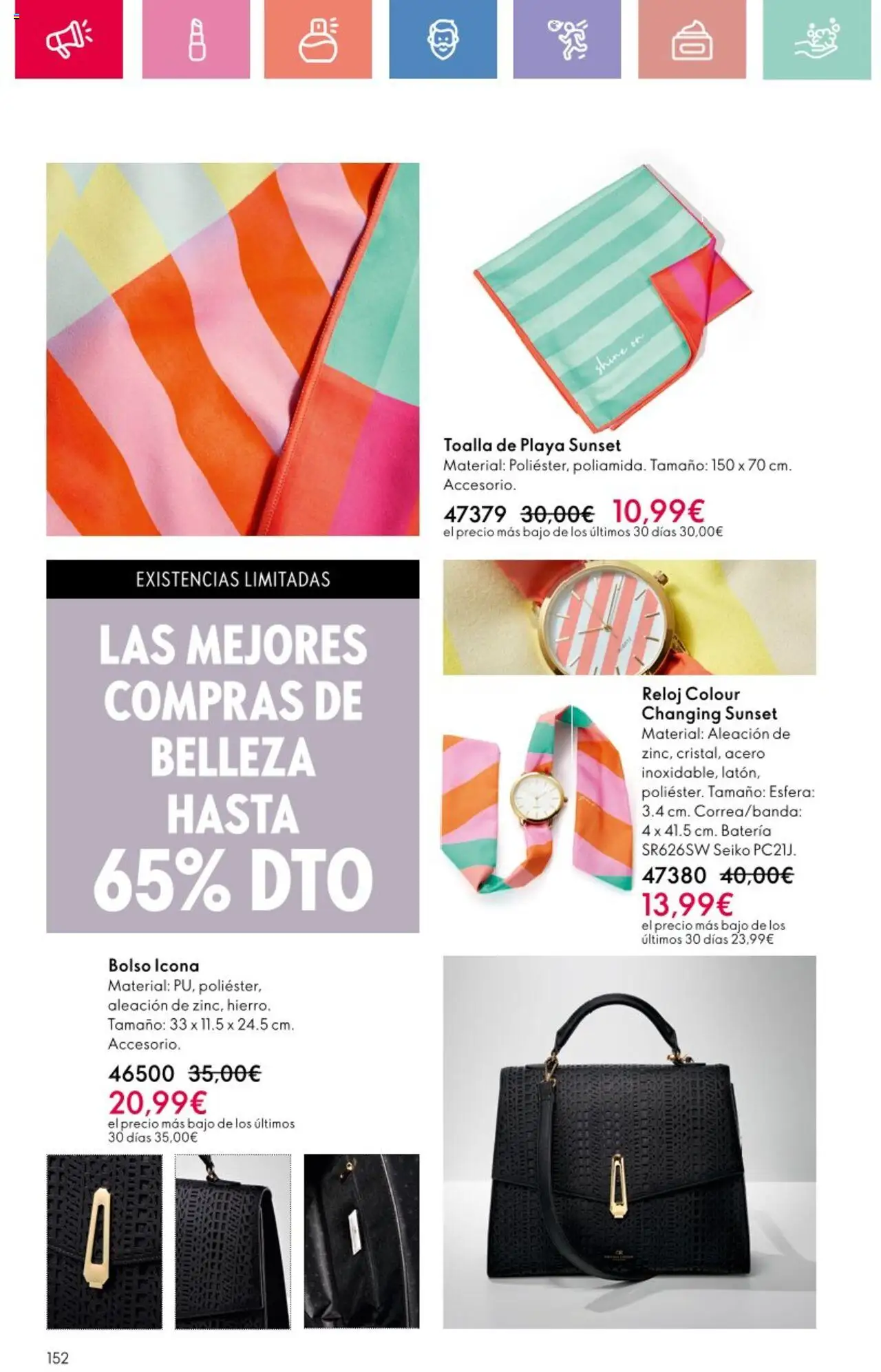 Oriflame - Catálogo Campaña 9 │ válido desde el 22.06.2025 | Página: 152 | Productos: Bolso, Reloj, Batería