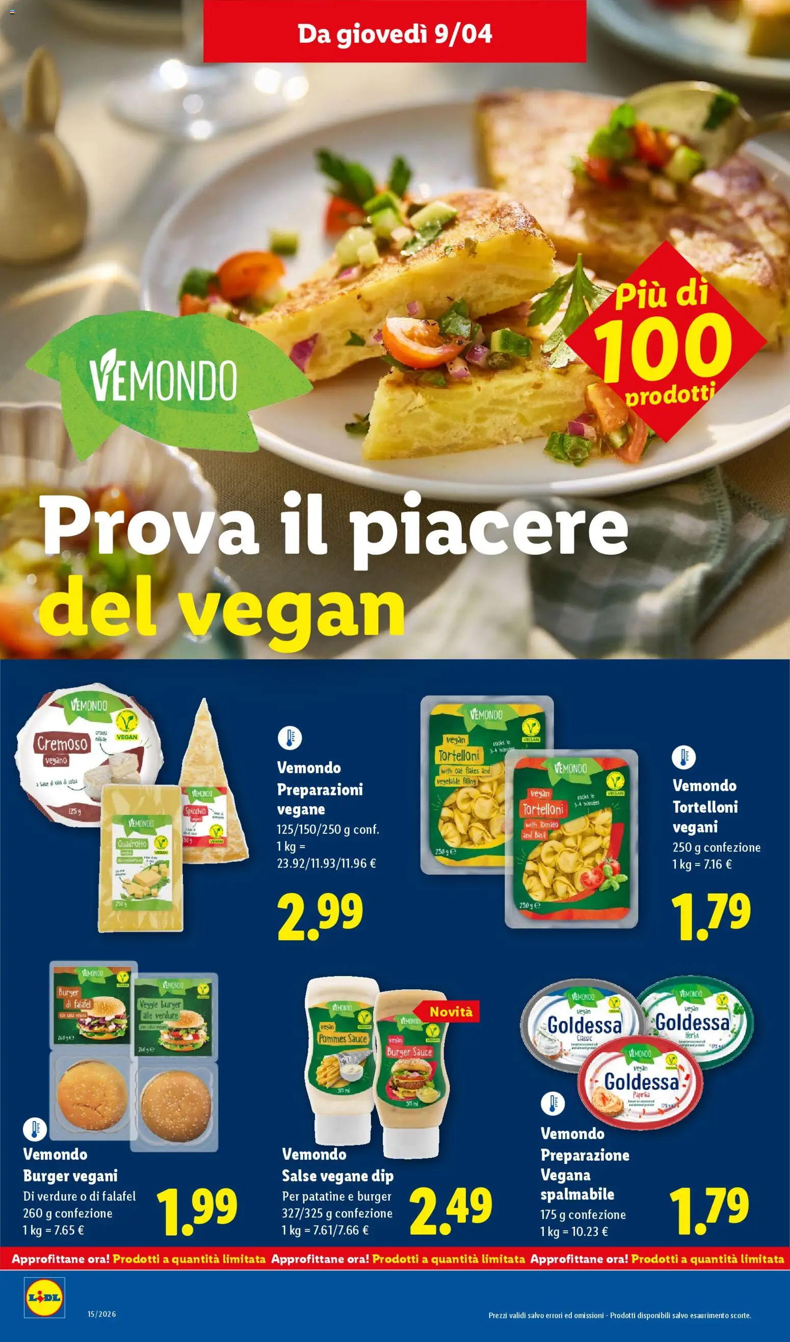 Volantino Lidl del 09.04.2026 | Pagina: 18 | Prodotti: Patatine, Verdure, Falafel, Tortelloni
