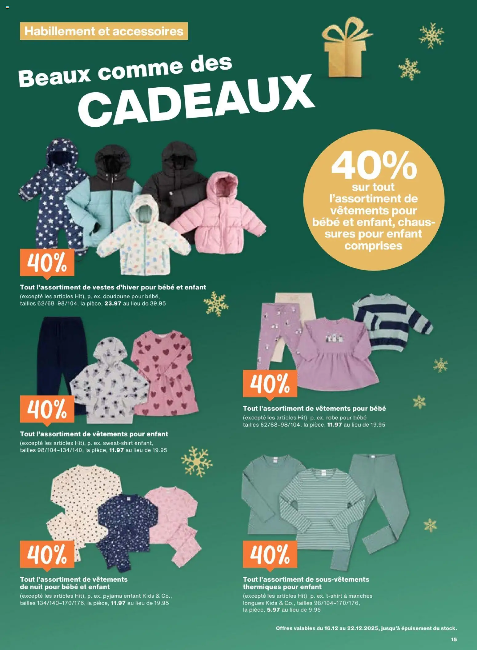 Migros Aktionen FR – gültig ab 16.12.2025 | Seite: 15 | Produkte: T-Shirt, Pyjama, Sweatshirt