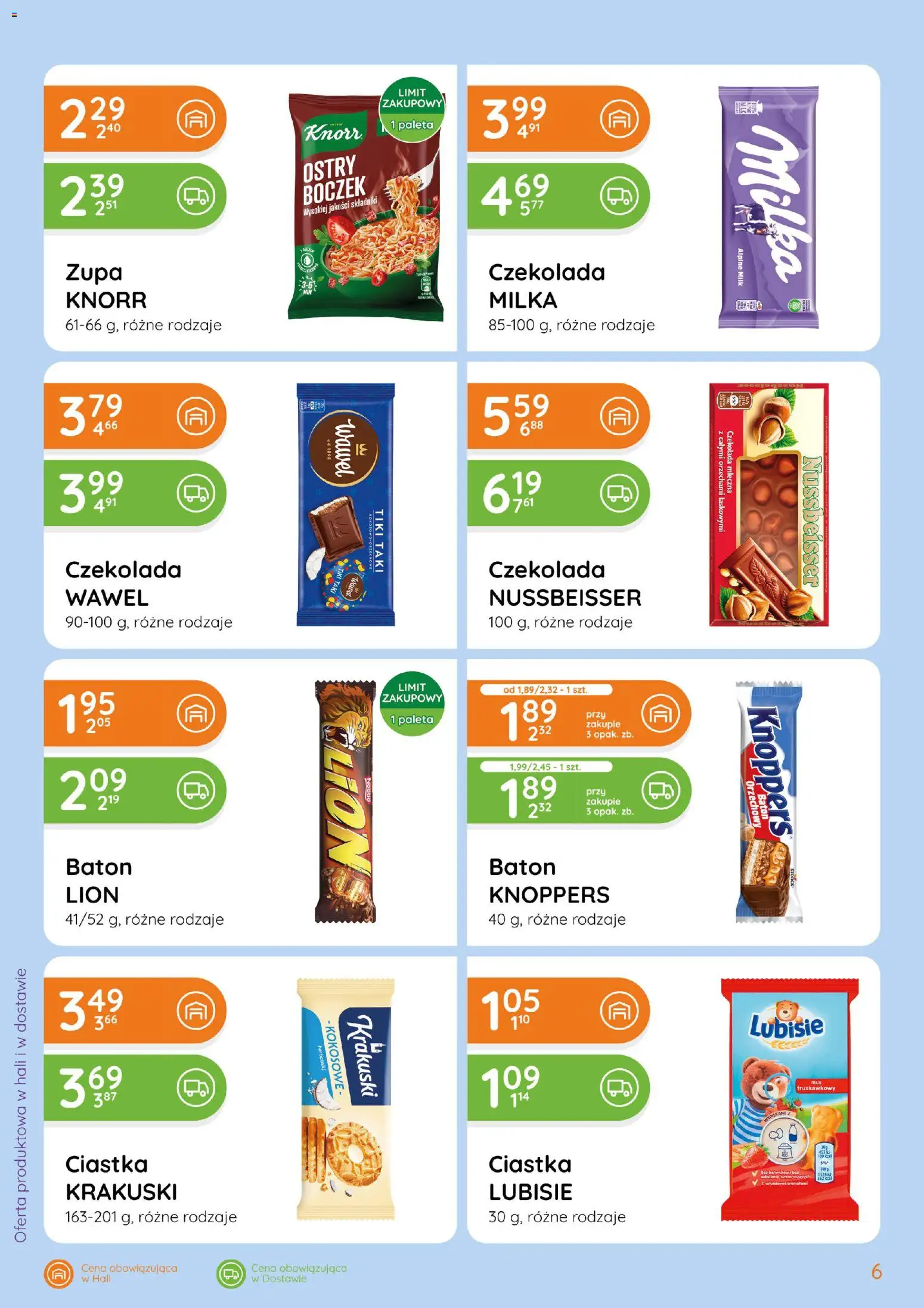 Eurocash Gazetka - Ofensywa Spożywcza od 19.02.2026 | Strona: 6 | Produkty: Czekolada mleczna, Zupa, Czekolada, Ciastka