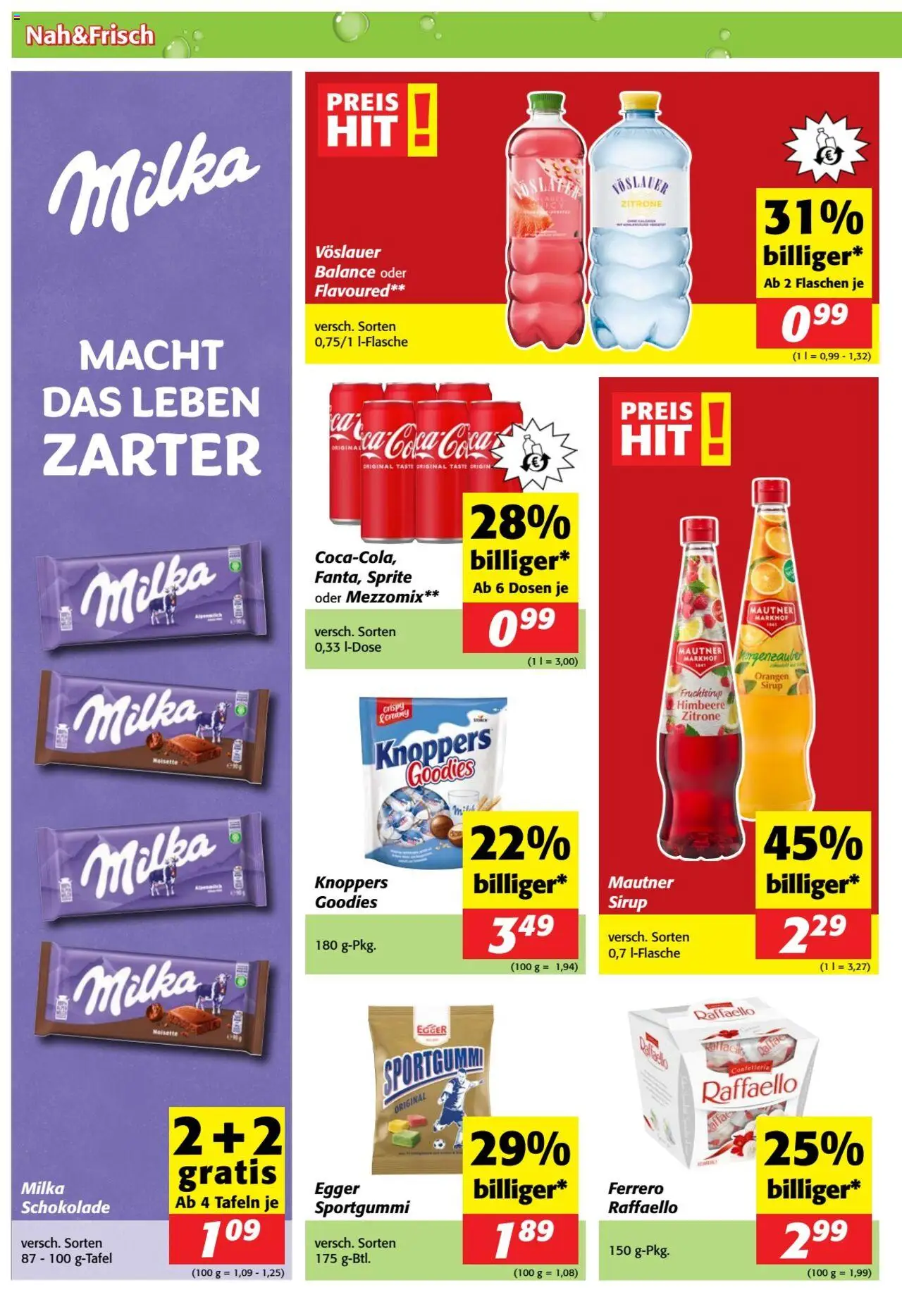 Nah und Frisch Flugblatt gültig ab 22.10.2025 | Seite: 6 | Produkte: Zitrone, Himbeere, Schokolade, Orangen