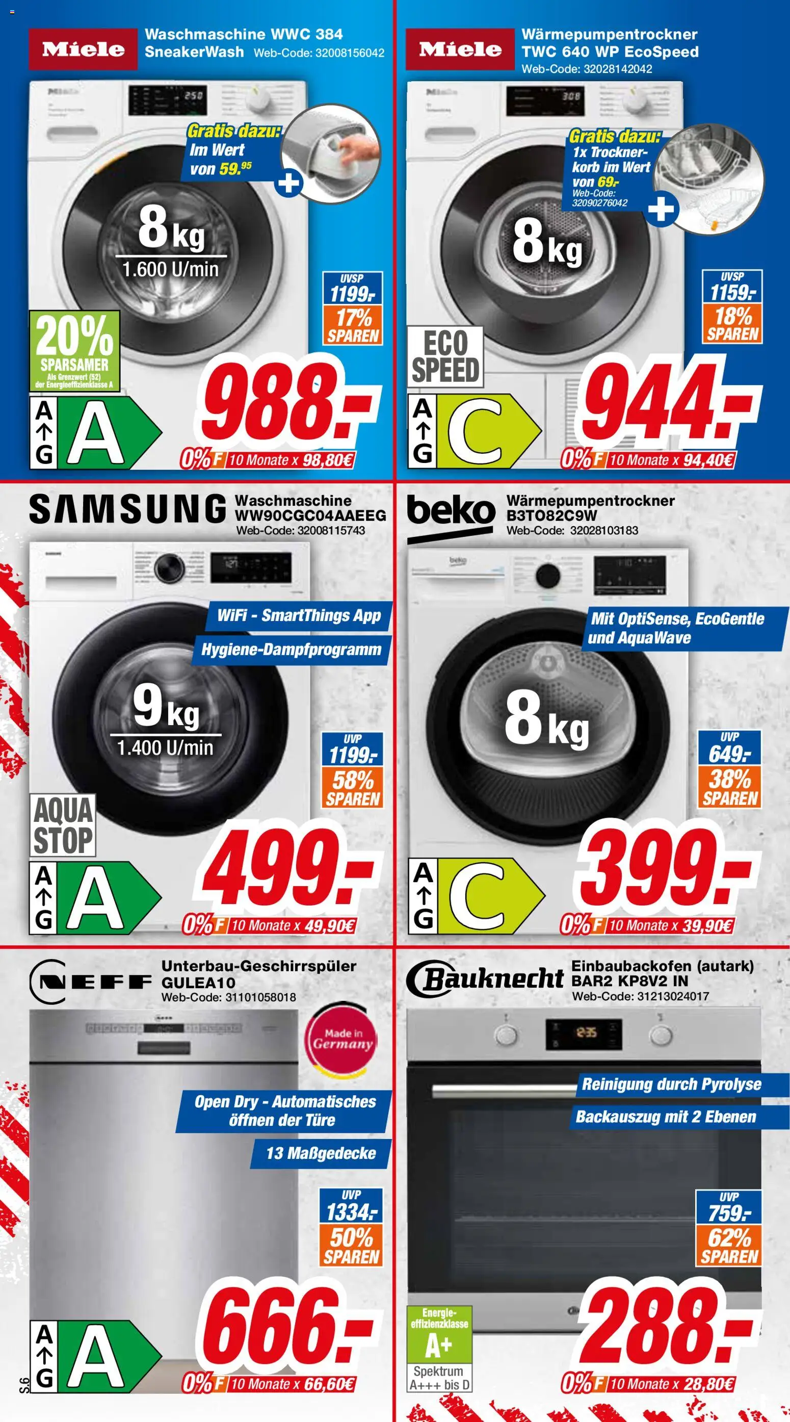 Expert Aktuelle Angebote – gültig ab 07.03.2026 | Seite: 6 | Produkte: Miele, Trockner, Waschmaschine, Samsung