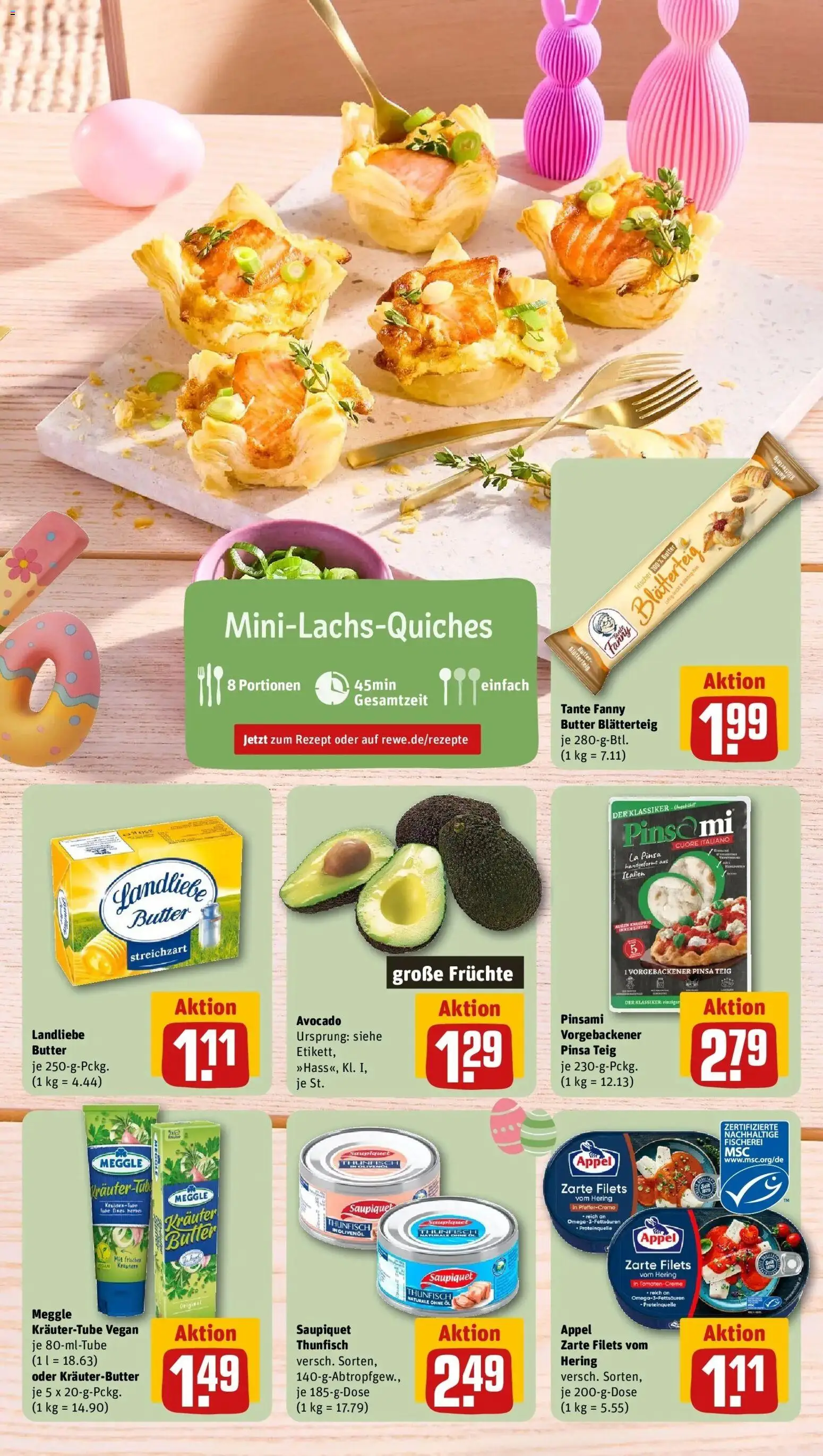 Rewe Prospekt Neuss / Innenstadt	 – gültig ab 30.03.2026 | Seite: 5 | Produkte: Butter, Olivenol, Landliebe butter, Avocado