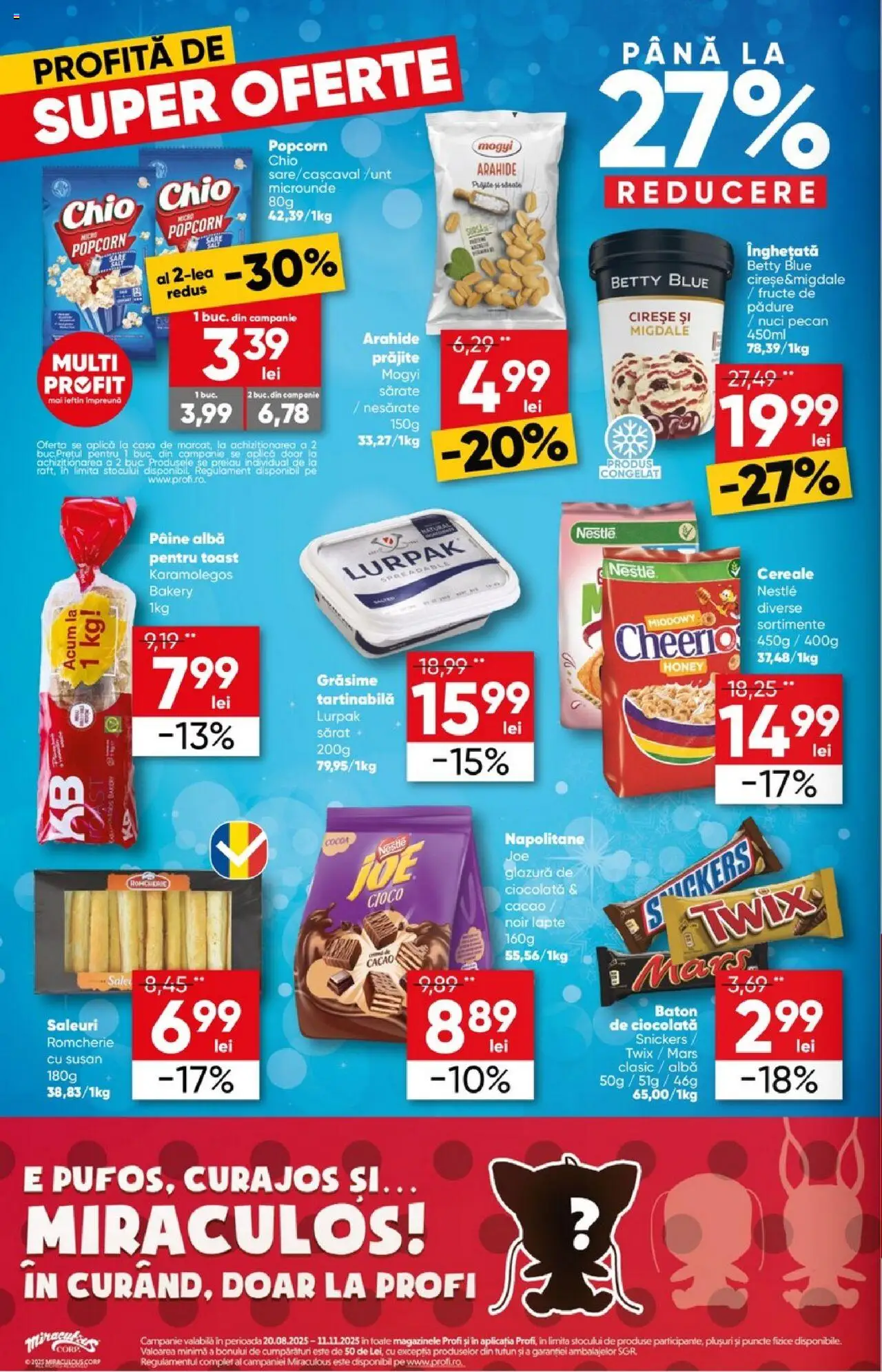Catalog Profi City nou – valabil de la 06.08.2025 | Pagină: 8 | Produse: Napolitane, Ciocolată, Cereale, Fructe