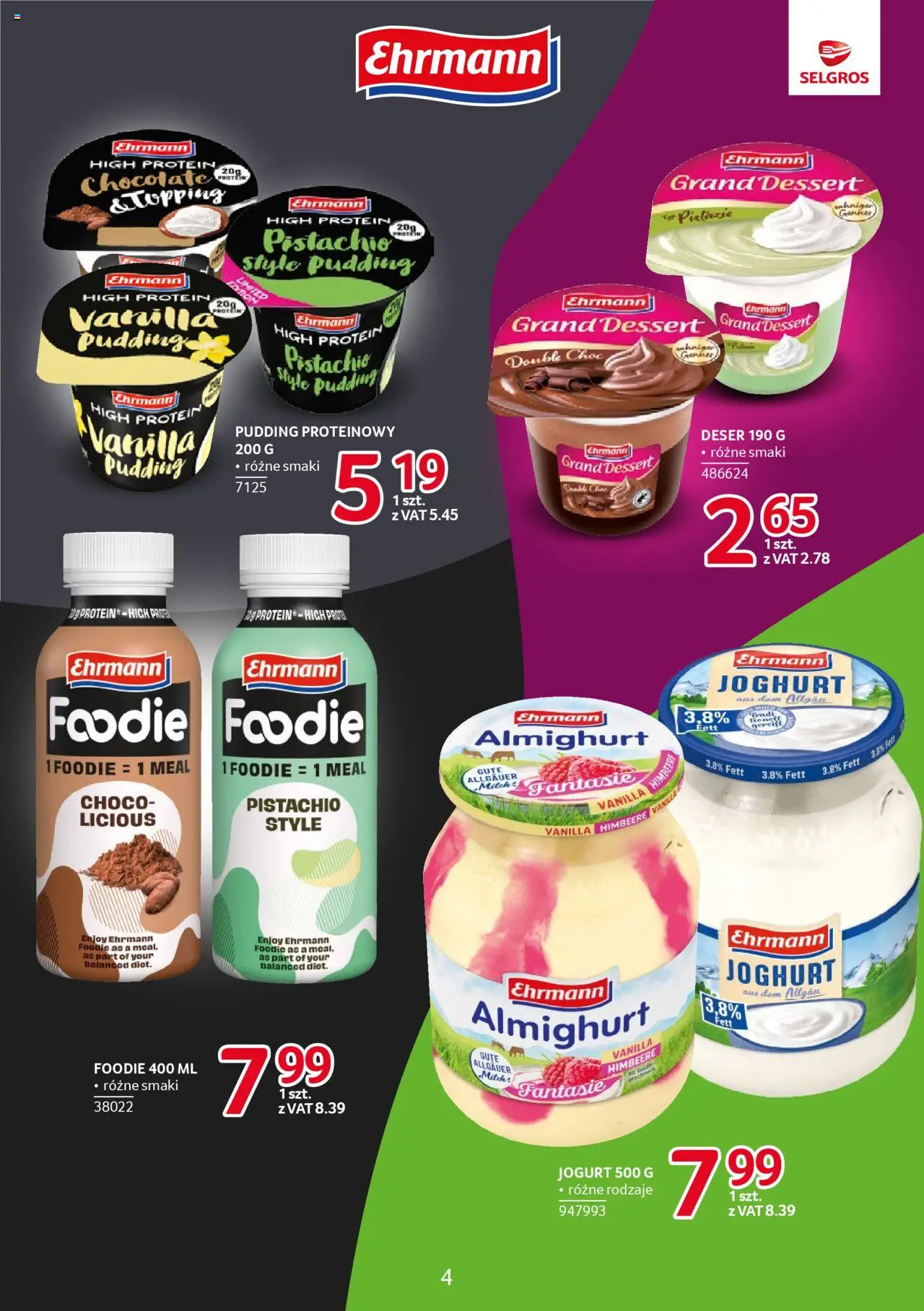 Selgros cash&carry Gazetka - Markowe produkty od 23.10.2025 | Strona: 4 | Produkty: Jogurt