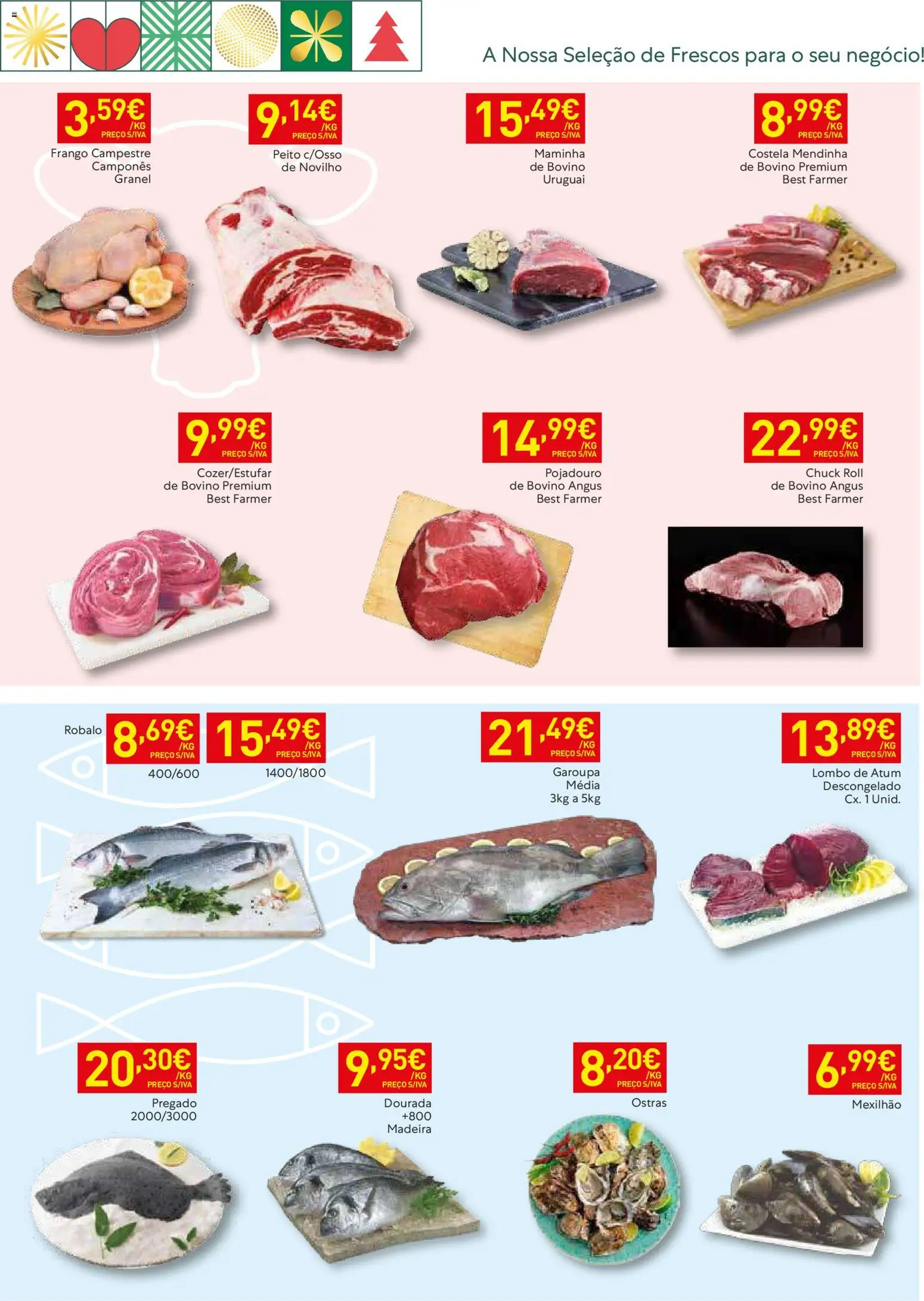 Recheio folheto Madeira │ válido de 16.12.2025 | Página: 3 | Produtos: Dourada, Atum, Ostras, Lombo