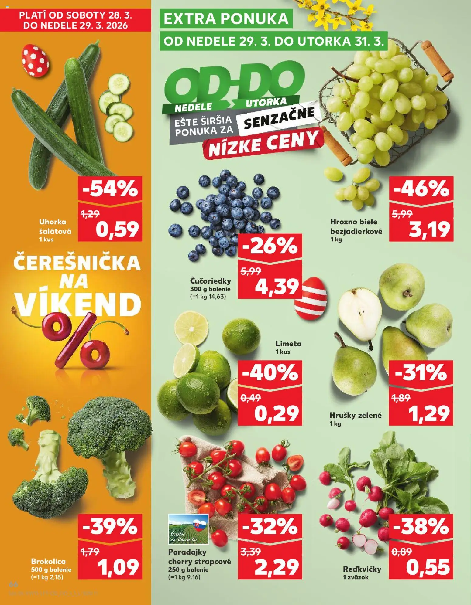 Kaufland SK akciós ujság - amely érvényes a következő dátumtól: 26.03.2026 | Oldal: 66