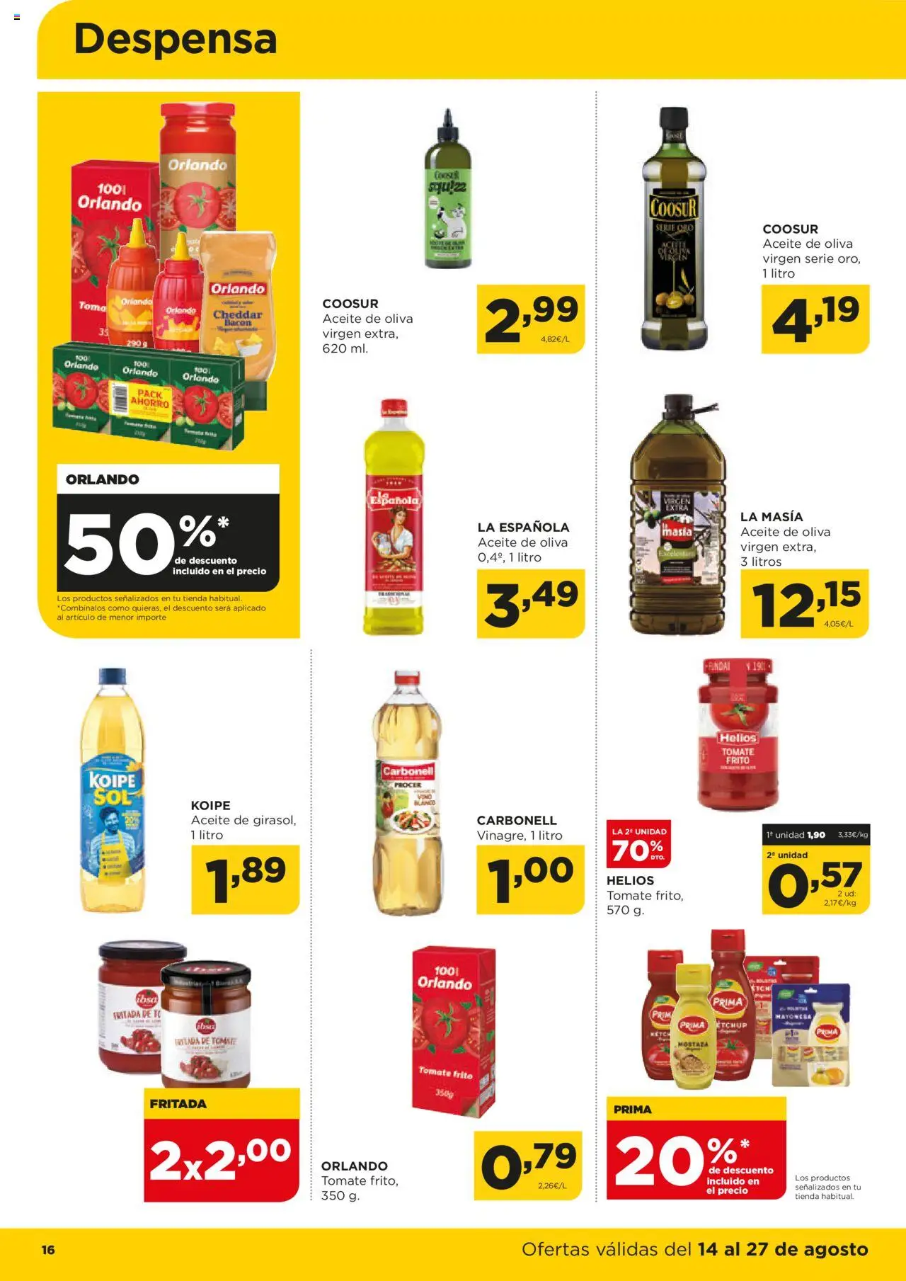 Alimerka folleto Castilla y León │ válido desde el 14.08.2025 | Página: 18 | Productos: Aceite, Vino, Aceite de oliva, Οθόνη προβολής