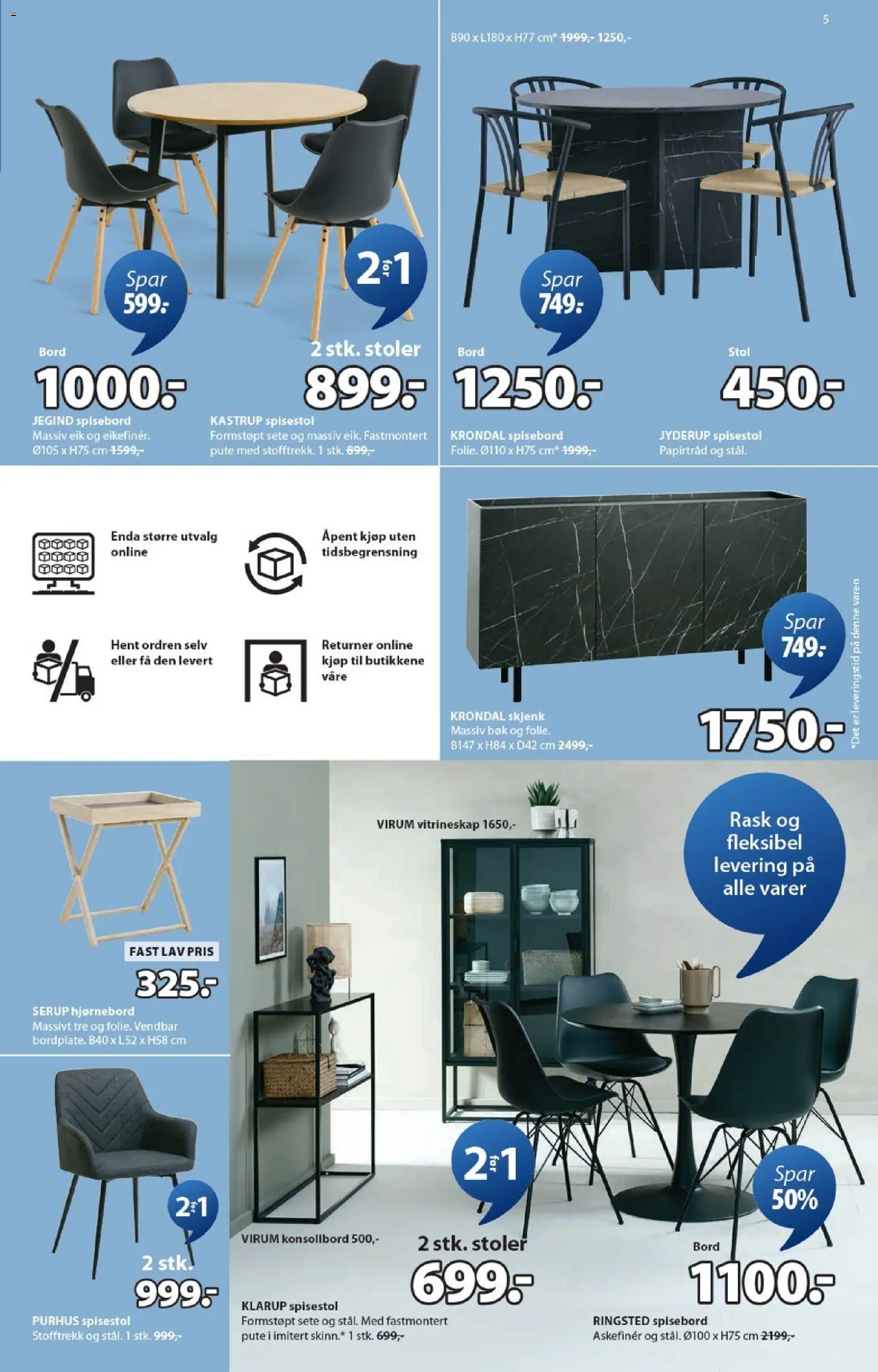 {H1} | Side: 5 | Produkter: Spisebord, Pute, Bord, Stol