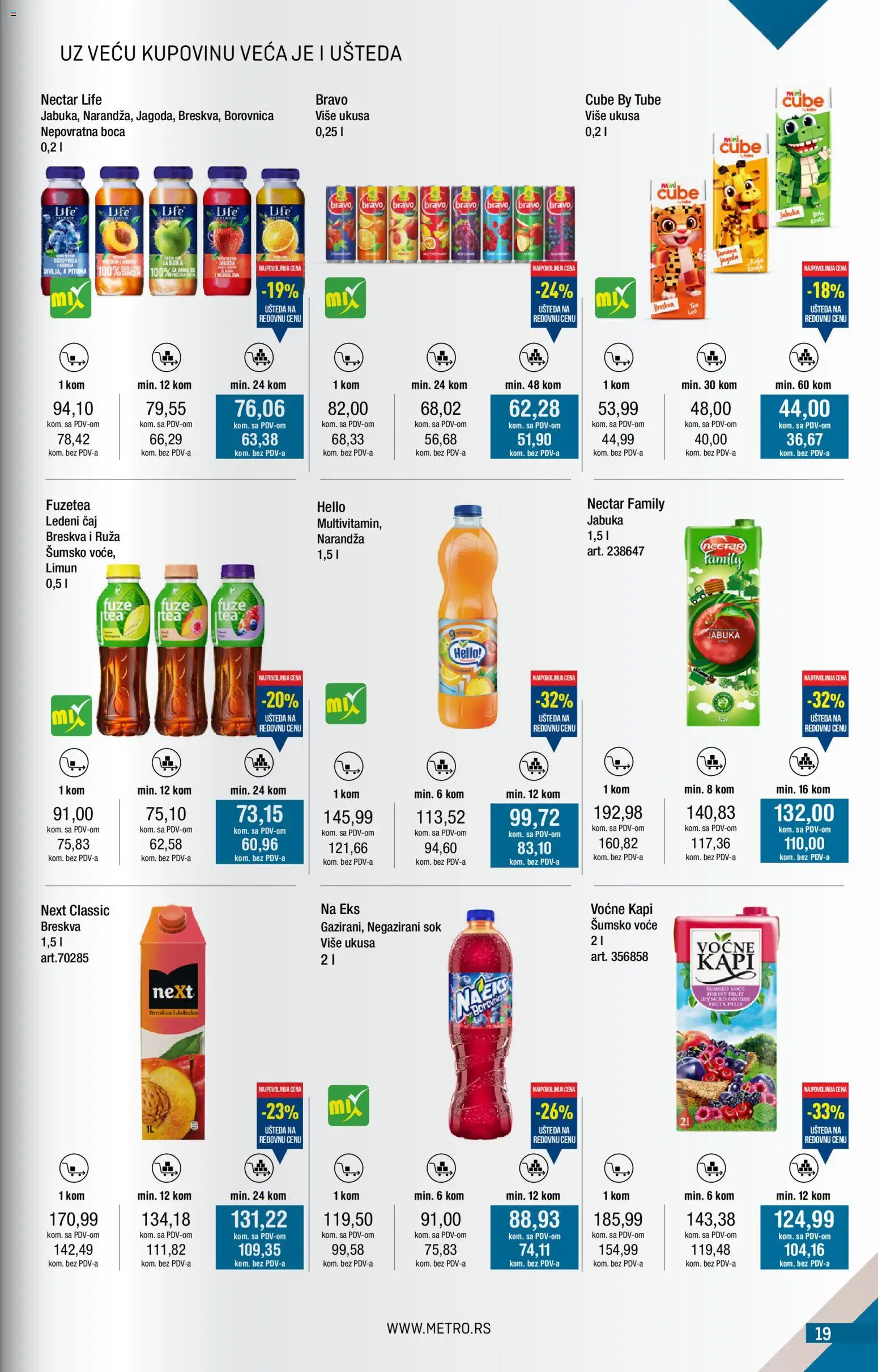 Metro katalog - važi od 01.11.2025 | Strana: 19 | Proizvode: Borovnica, Sok, Breskva, Čaj
