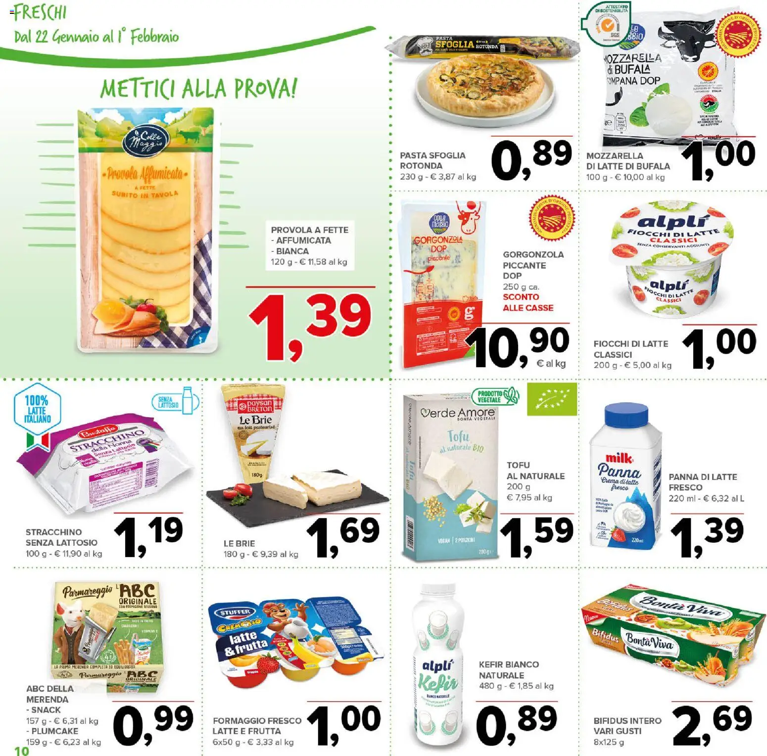Volantino Todis del 22.01.2026 | Pagina: 10 | Prodotti: Panna, Stracchino, Plumcake, Gorgonzola