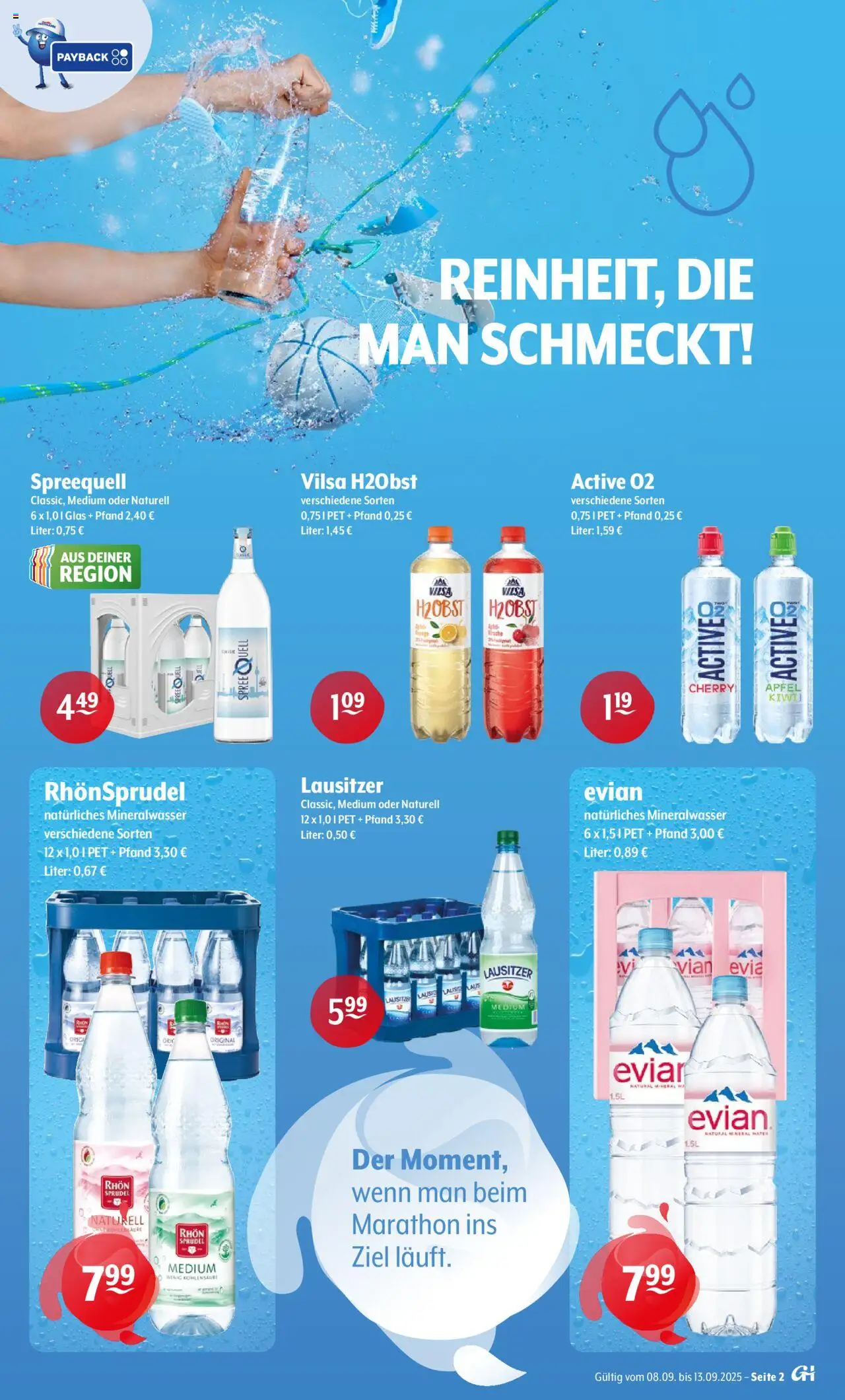 Getränke Hoffmann Prospekt 	 – gültig ab 08.09.2025 | Seite: 2 | Produkte: Äpfel, Mineralwasser, Rhonsprudel