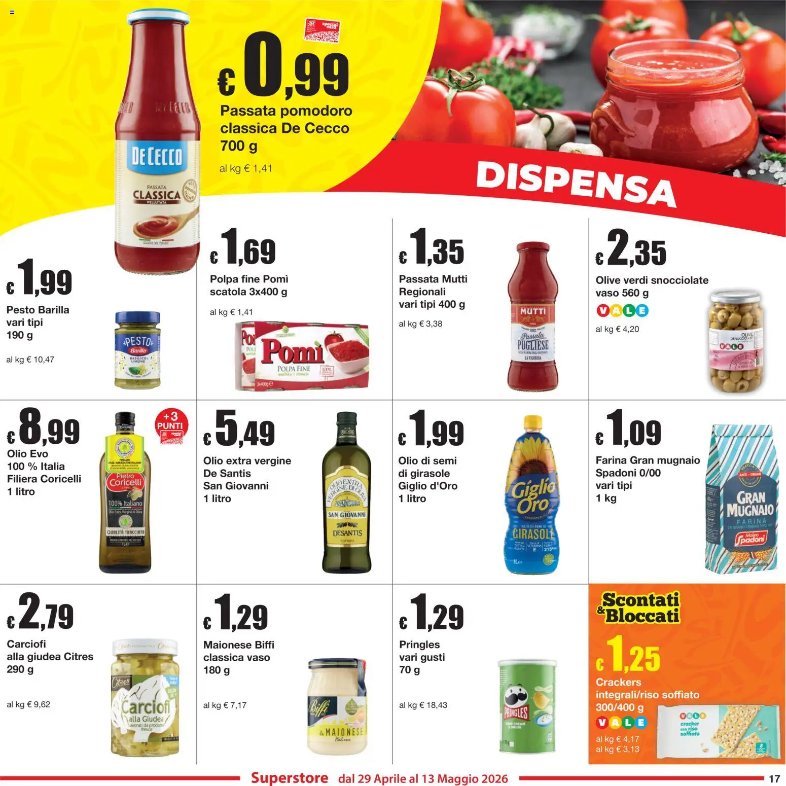 Volantino Sì con Te del 29.04.2026 | Pagina: 17 | Prodotti: Pomodoro, Limone, Farina, Carciofi